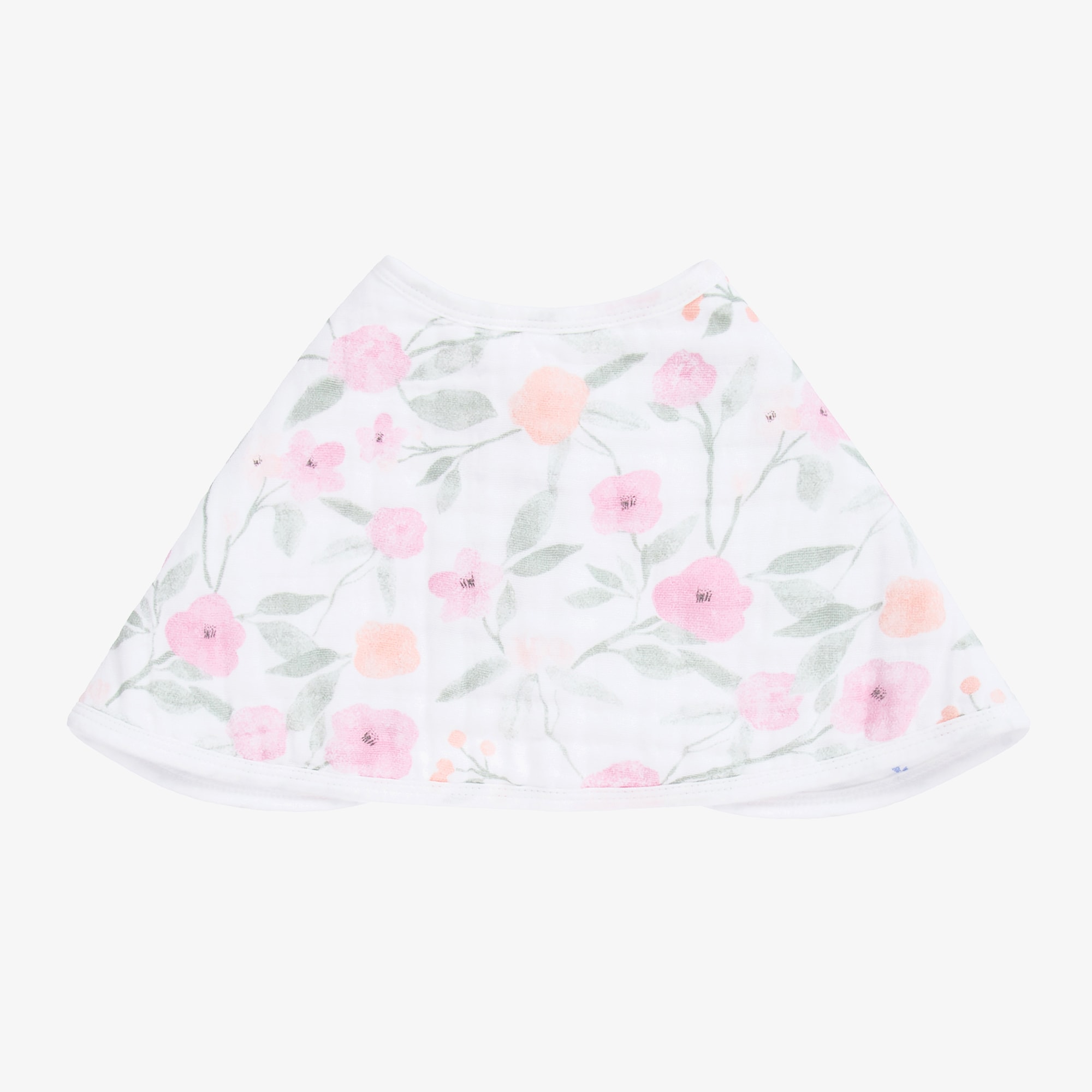 White & Pink Cotton Muslin Burpy Bibs (2 Pack) - View 3