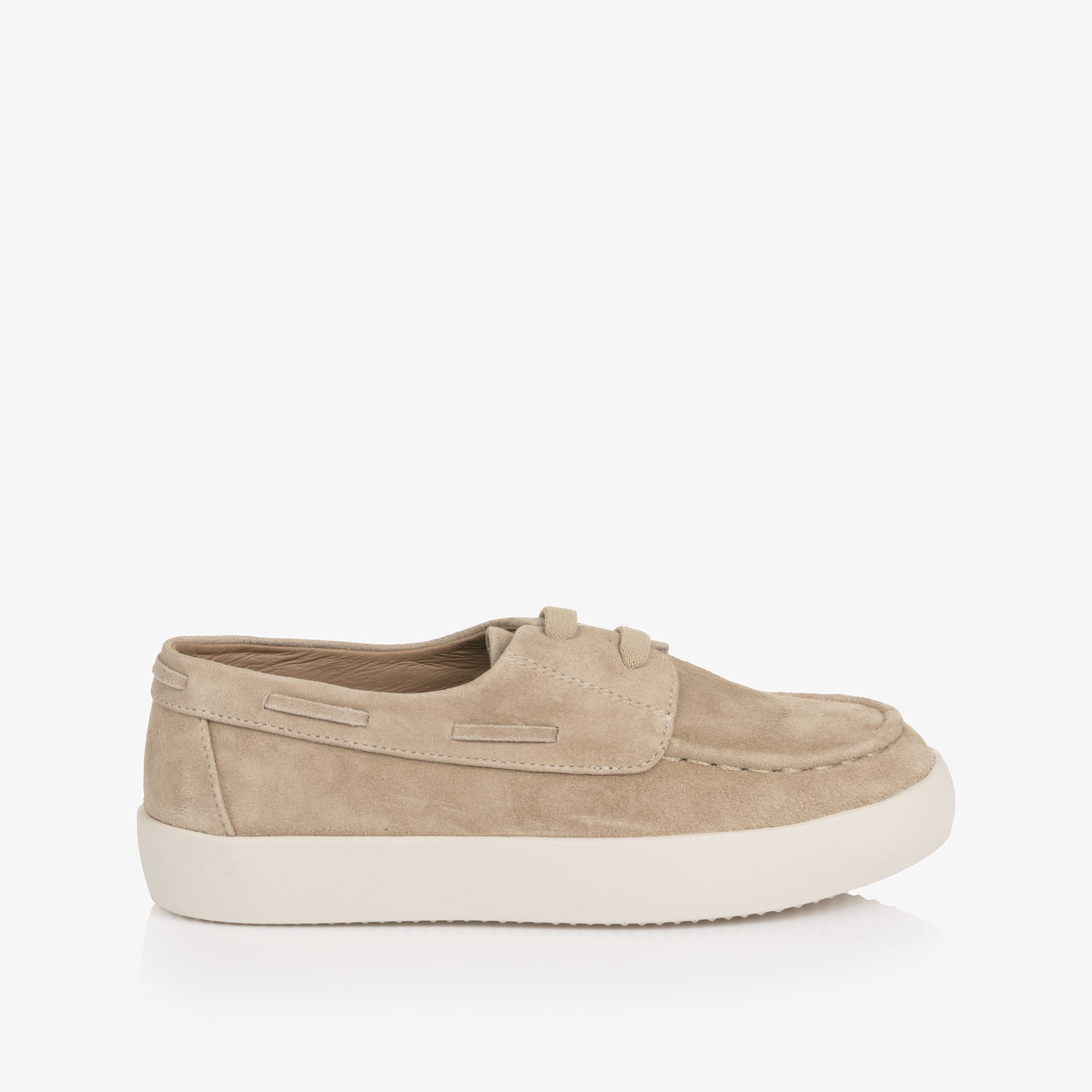 Boys Beige Suede Leather Shoes - View 4