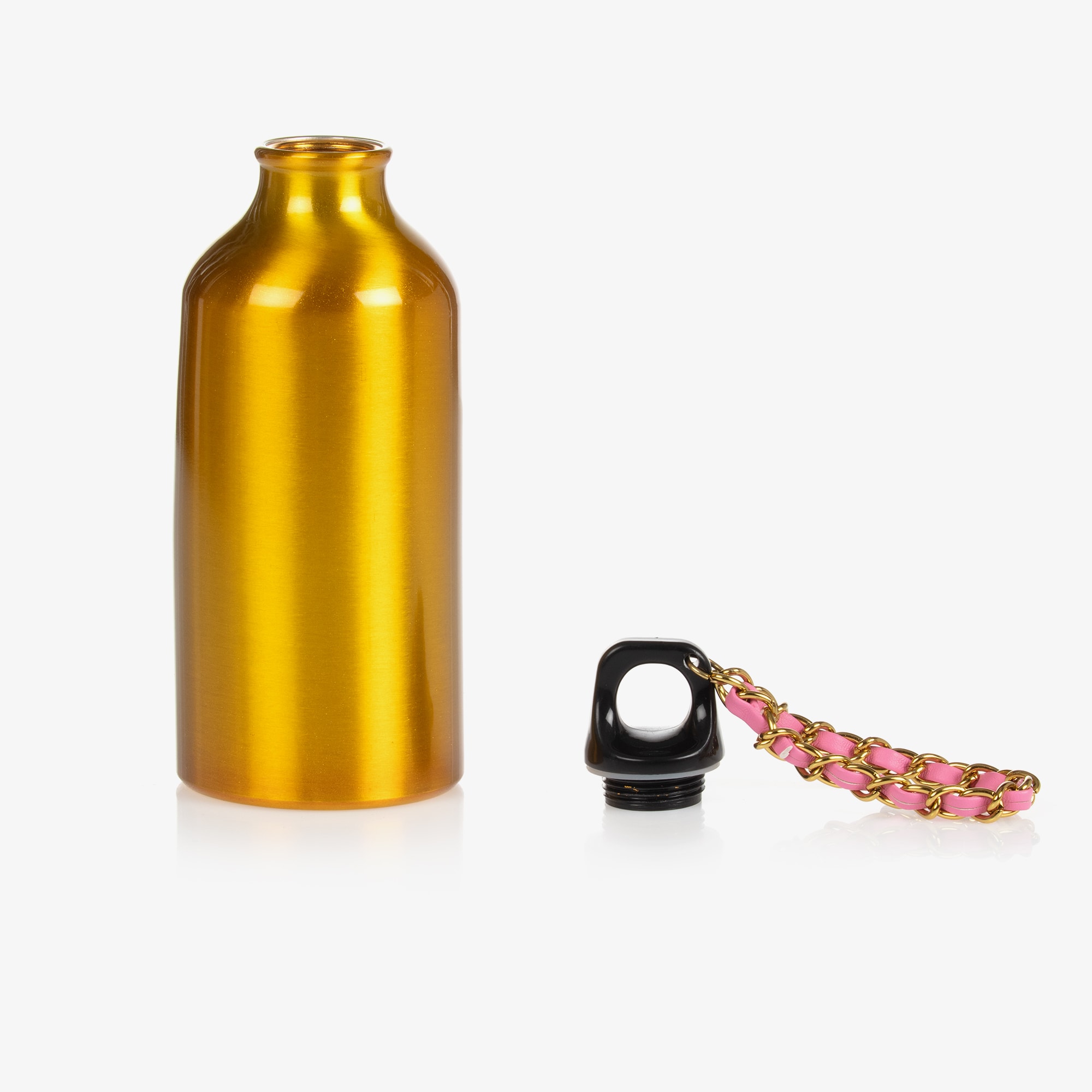Girls Gold & Pink Water Bottle - View 4