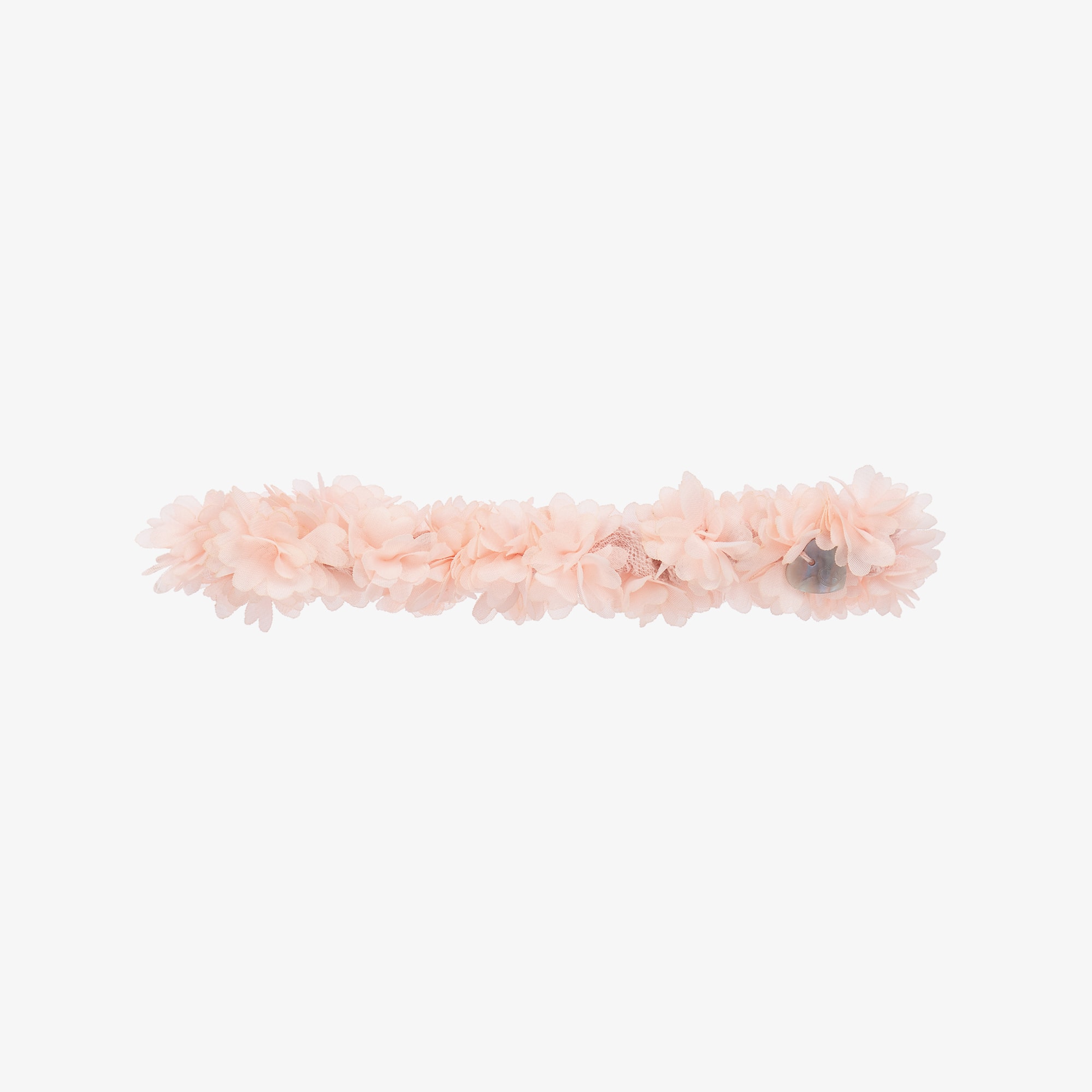 Baby Girls Pink Fabric Flowers Headband - View 1