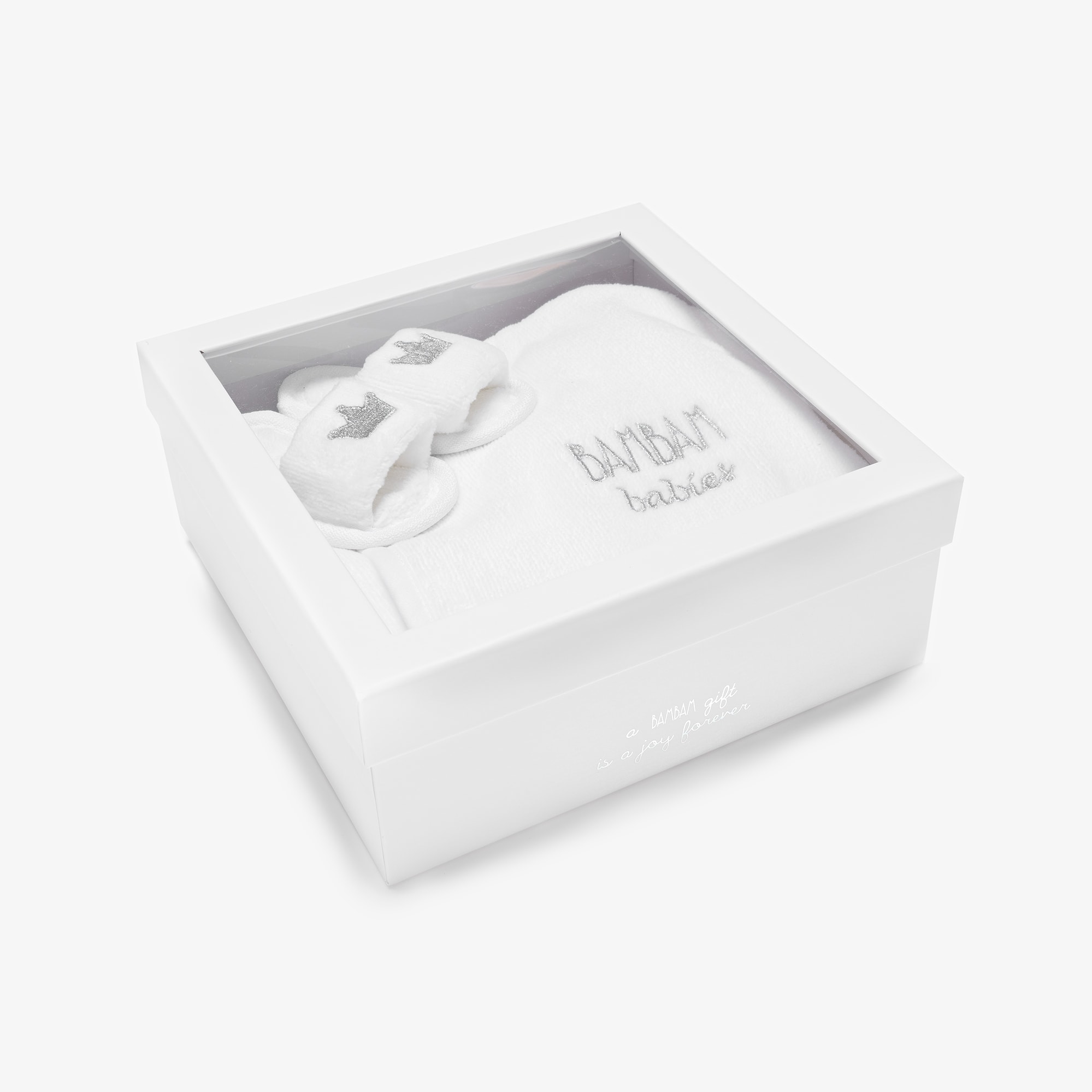 White Bathrobe Baby Gift Set - View 3