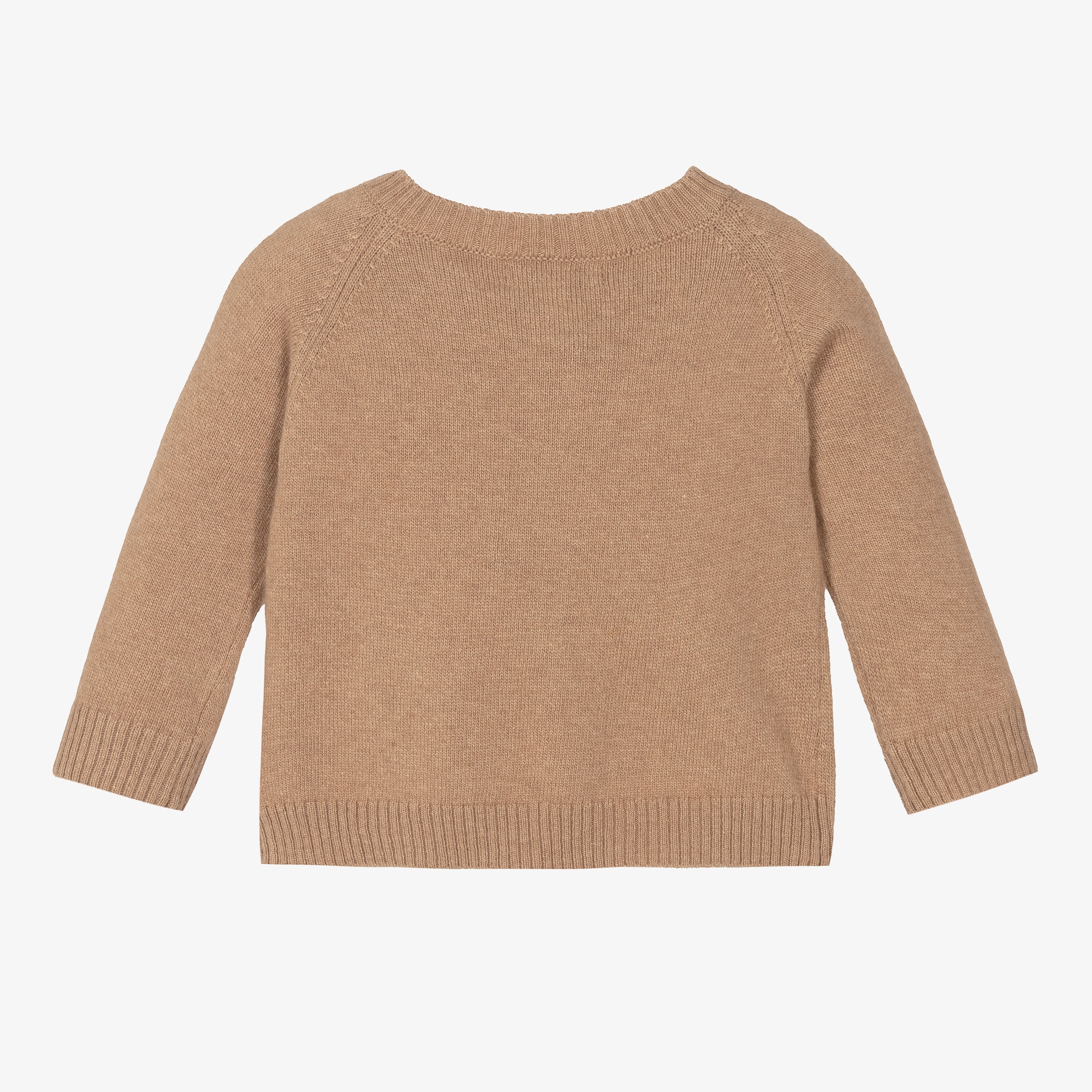 Beige Wool & Cashmere Teddy Bear Cardigan - View 3