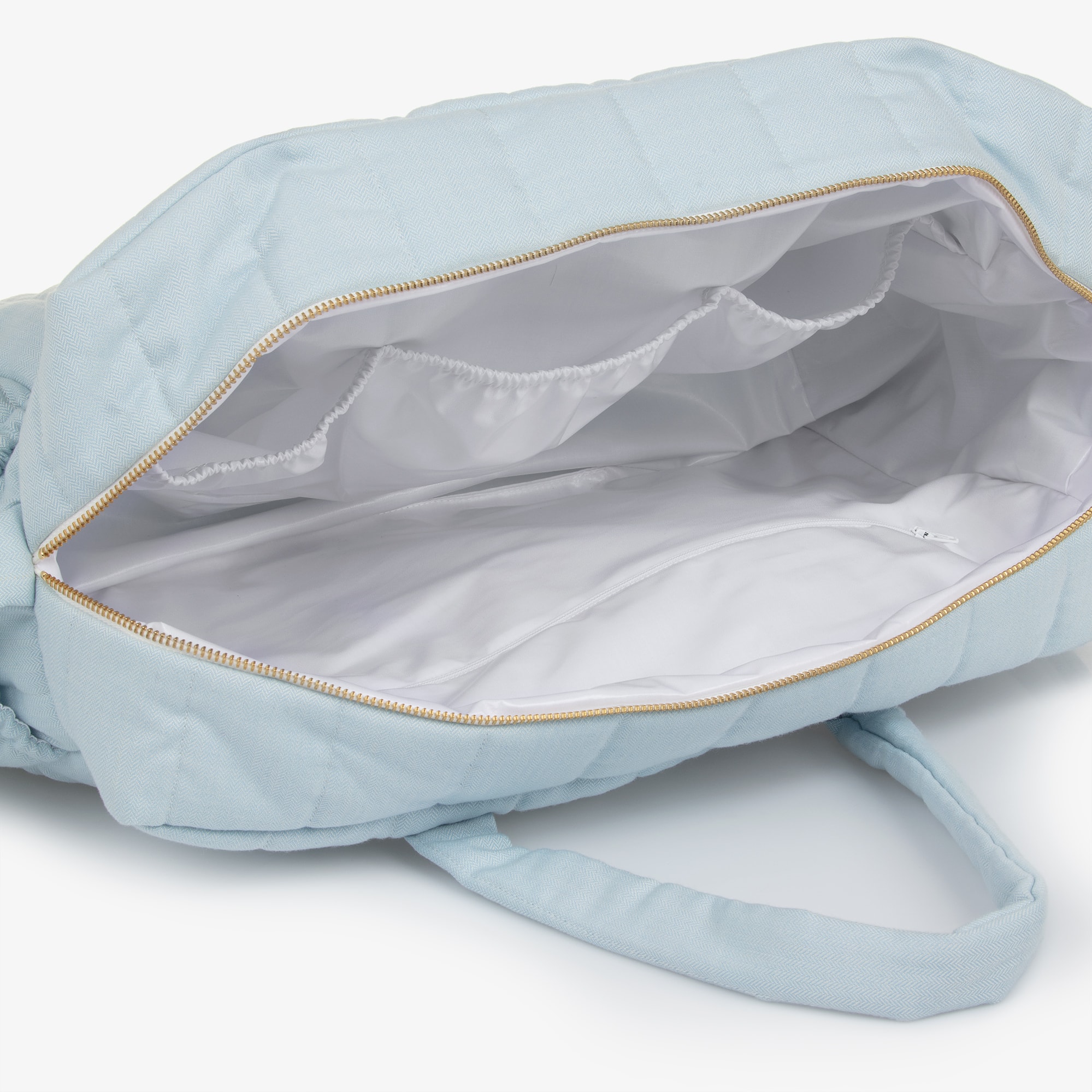 Blue Herringbone Baby Changing Bag (28cm) - View 7
