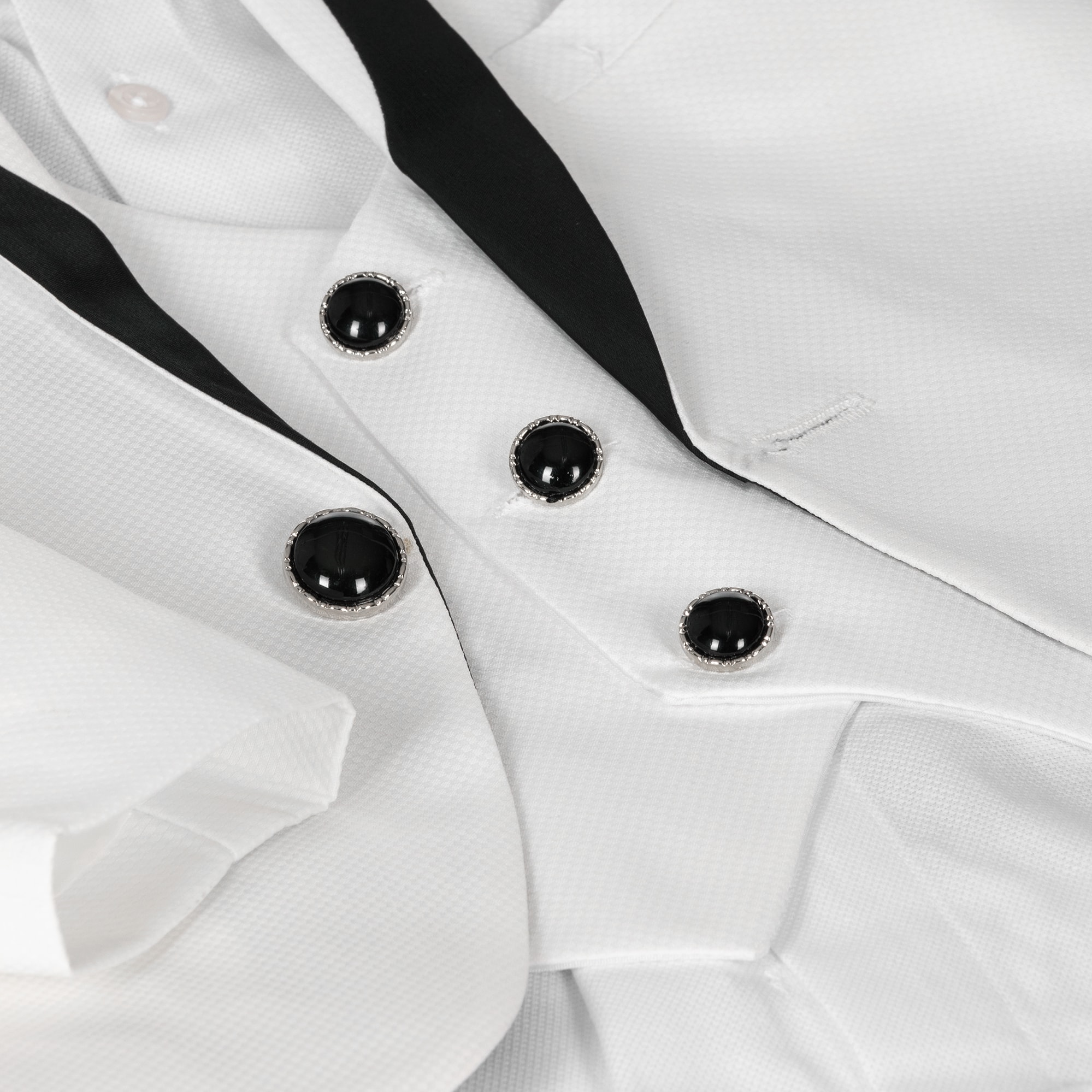 Boys Ivory & Black Tuxedo Suit - View 6