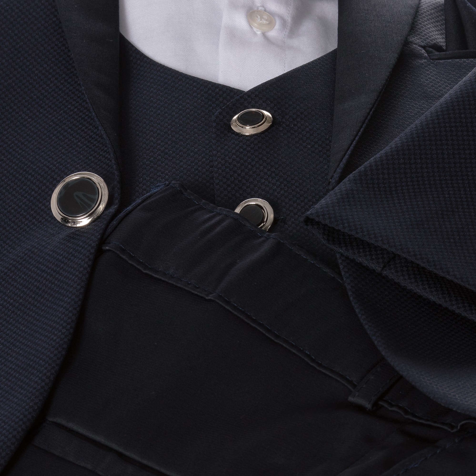 Boys Navy Blue Tuxedo Suit - View 7