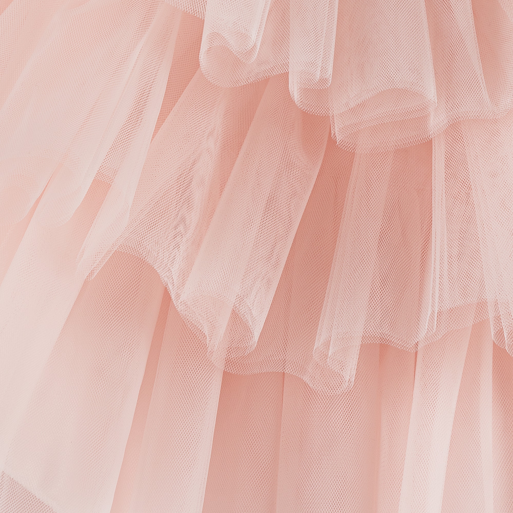 Girls Pink Tulle Flower Dress - View 5