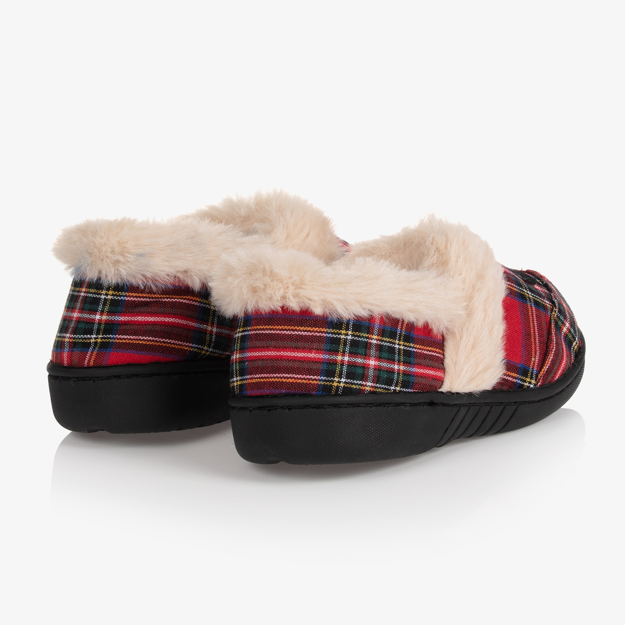 Red Tartan Slippers - View 2