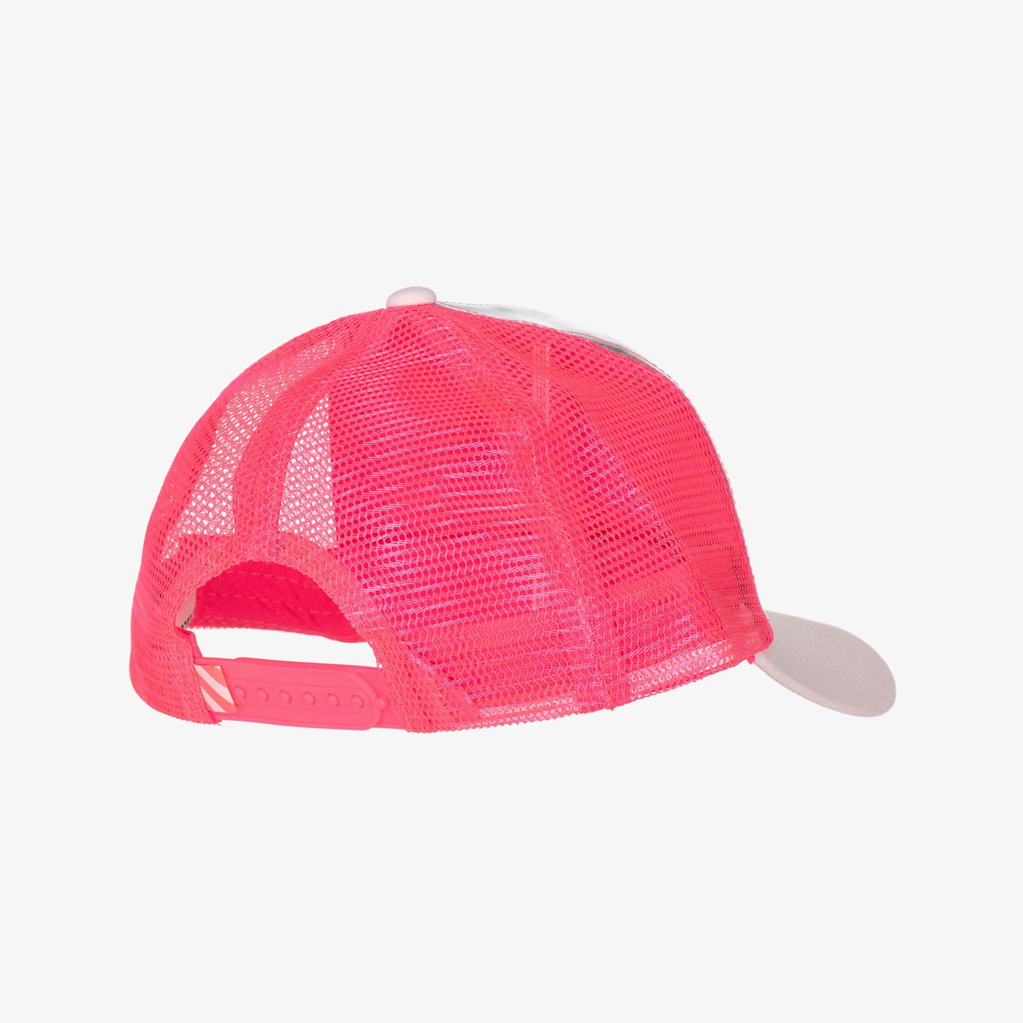 Girls Silver Iridescent & Neon Pink Cap - View 3