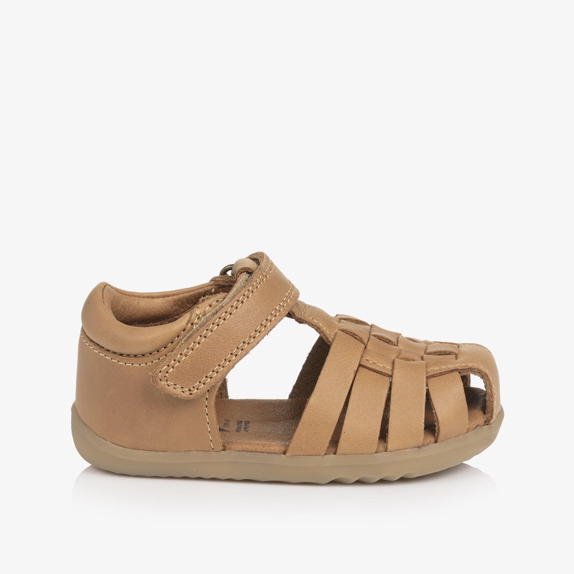 Baby Boys Brown Leather First Walker Sandals - View 4