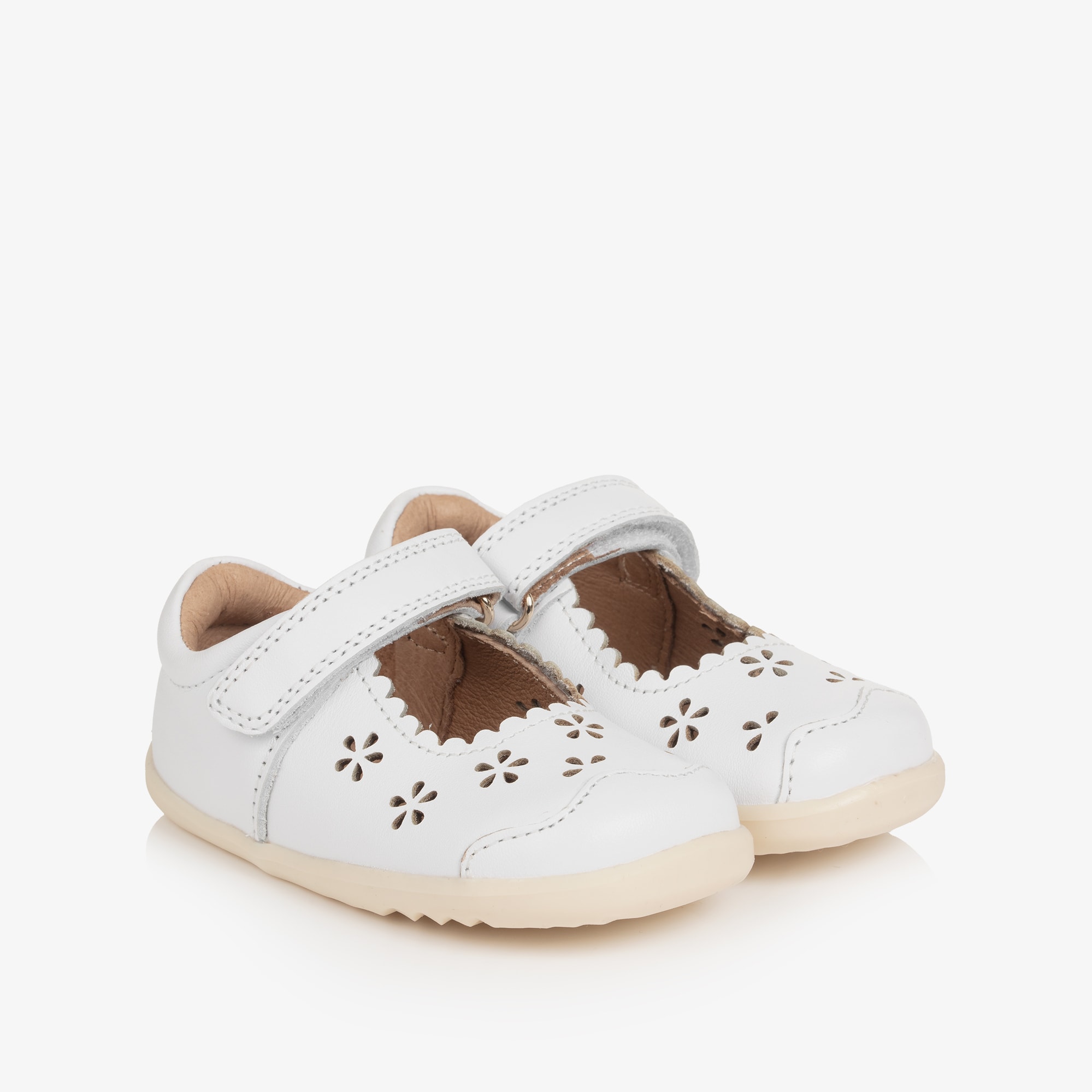 Baby Girls Pink Leather First Walker Shoes - View 1