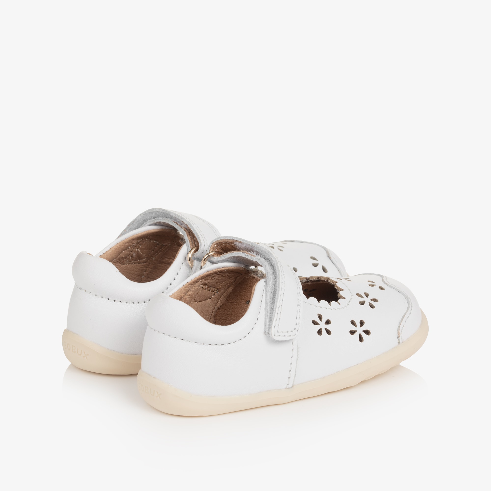 Baby Girls Pink Leather First Walker Shoes - View 2