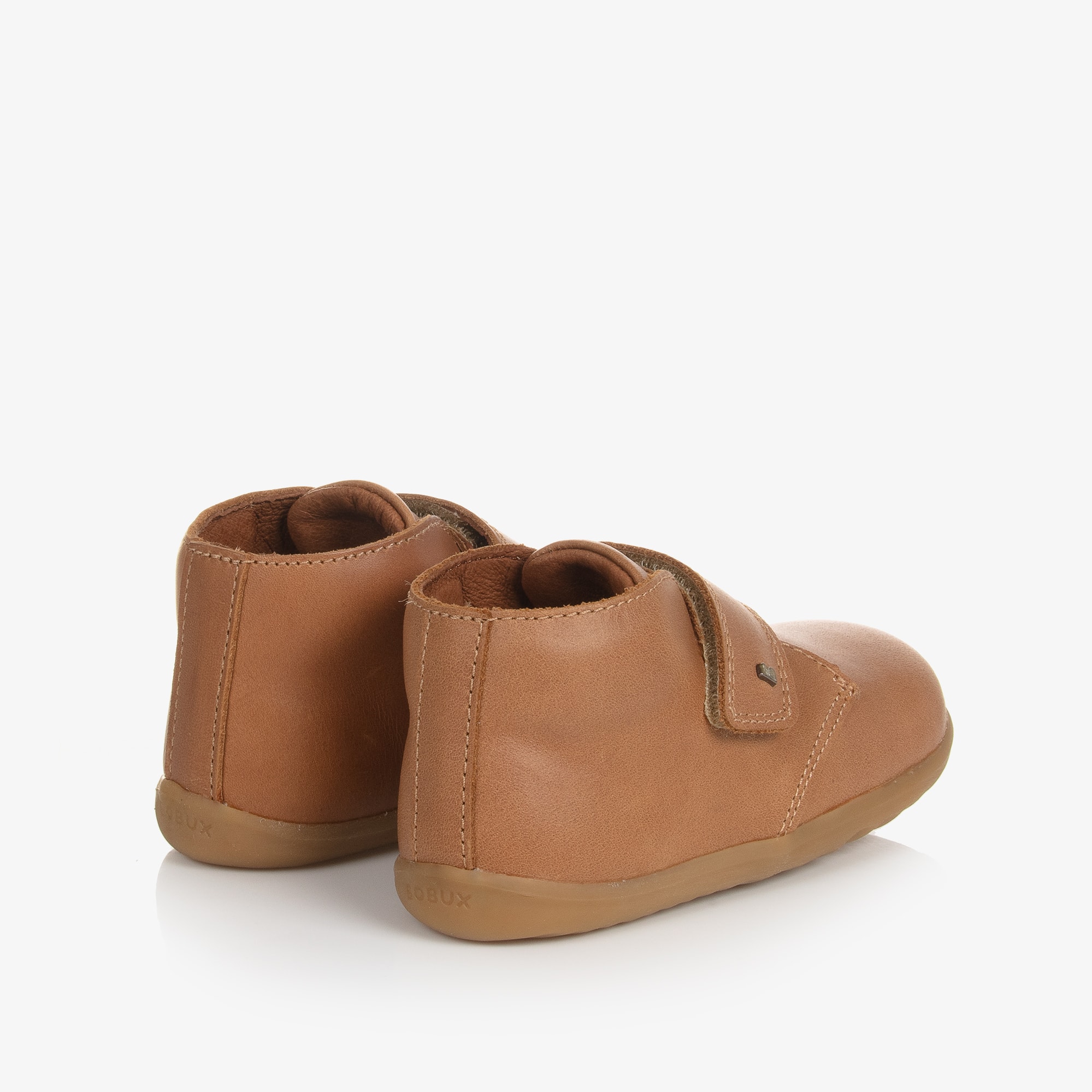 Boys Brown Leather First-Walker Boots - View 3