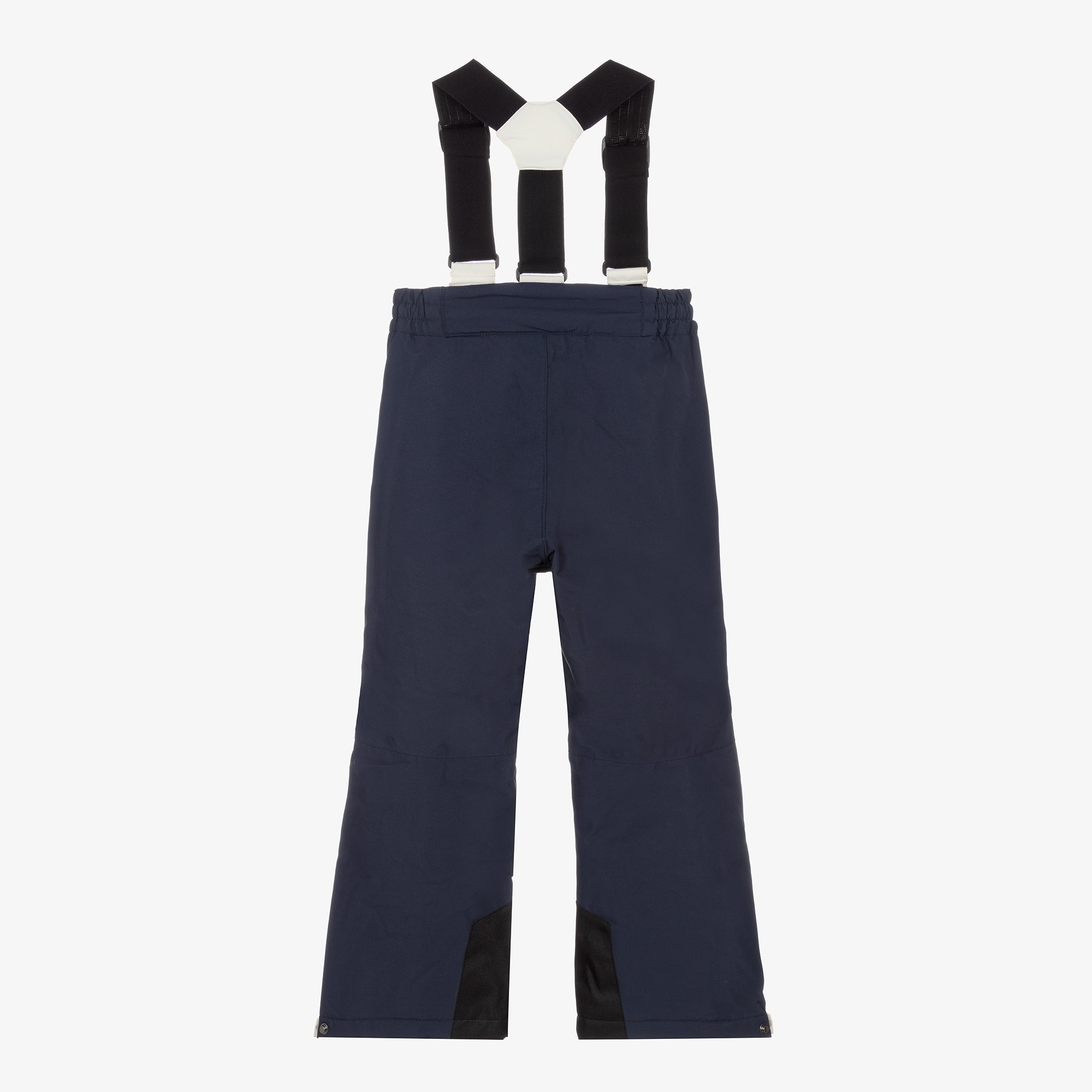 Blue & Ivory Padded Ski Trousers with Shoulder Straps - View 3