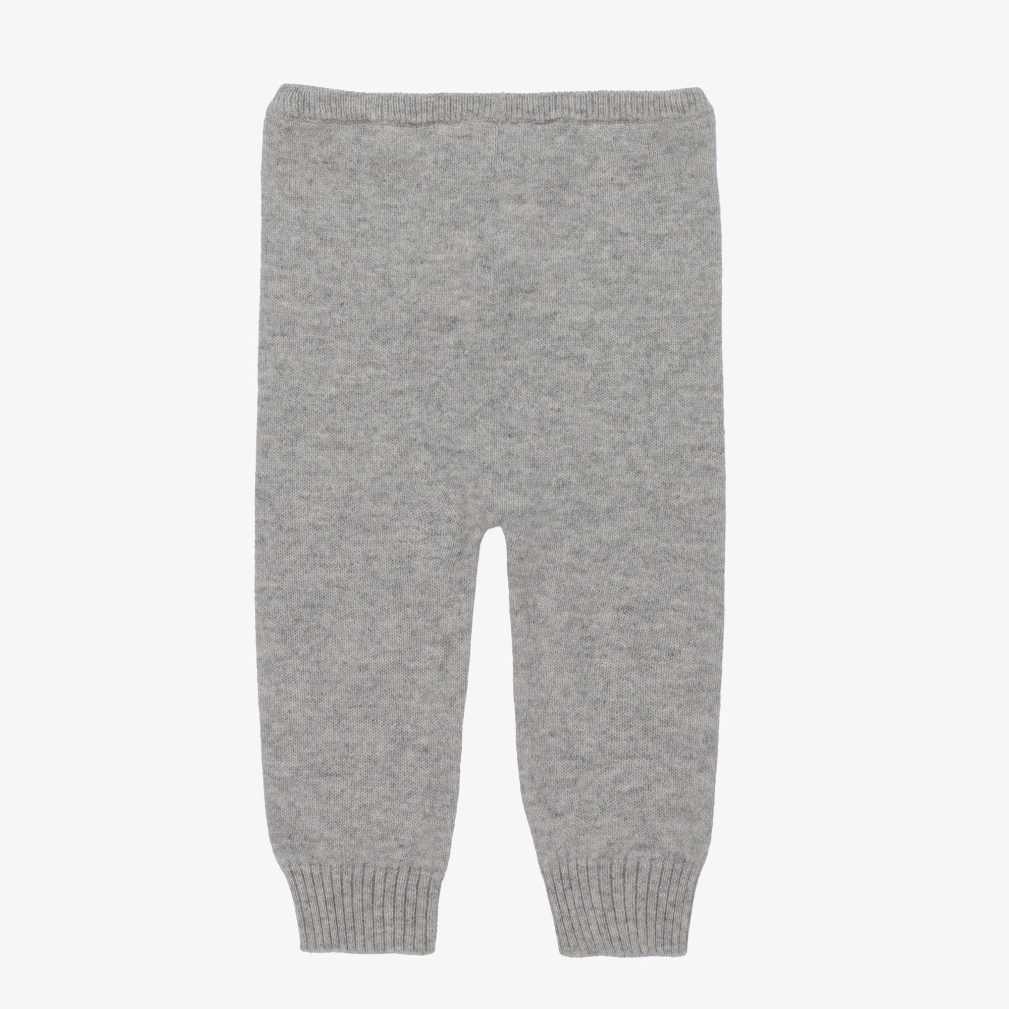 Girls Pink Pure Cashmere Knitted Leggings - View 2