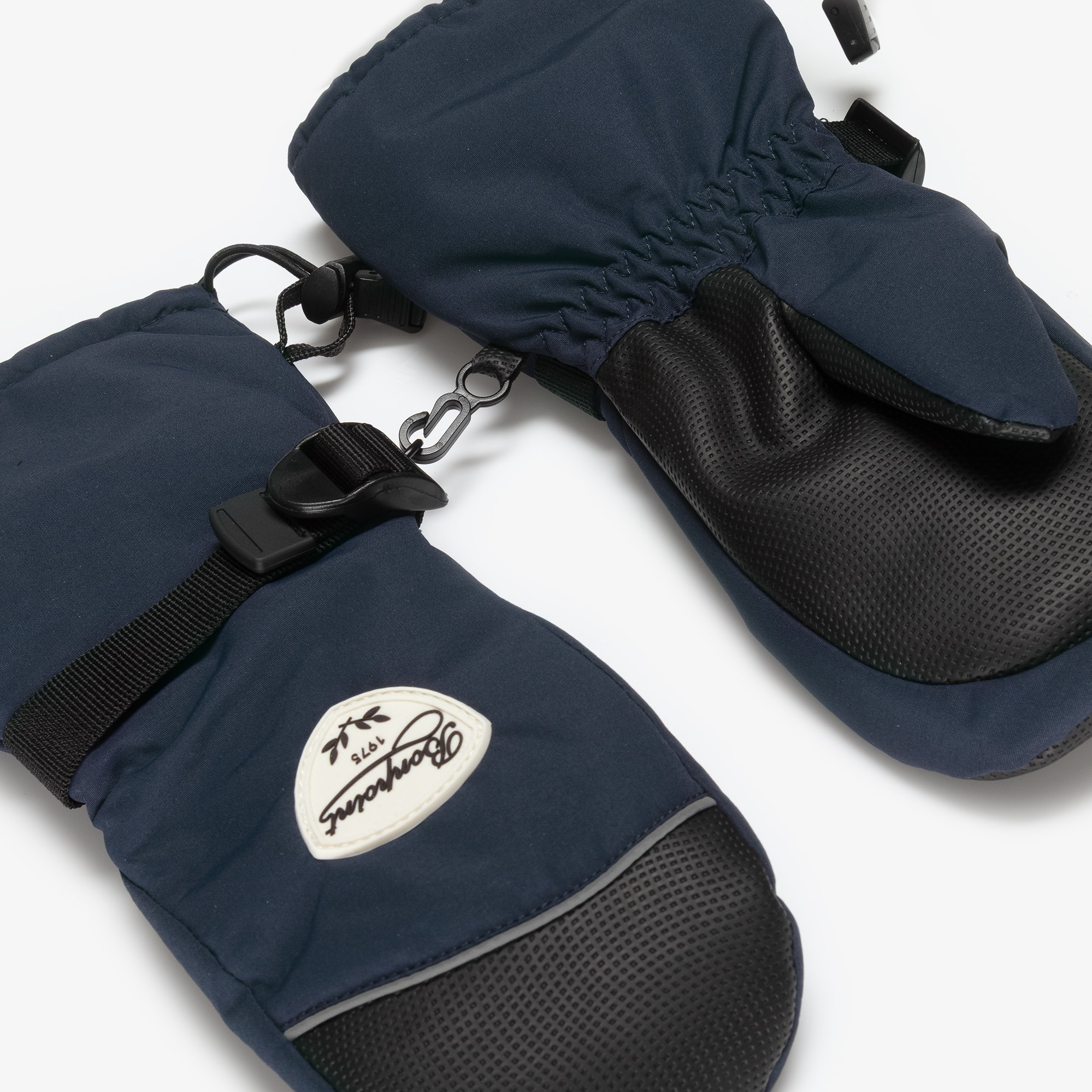 Navy Blue Padded Ski Mittens - View 4