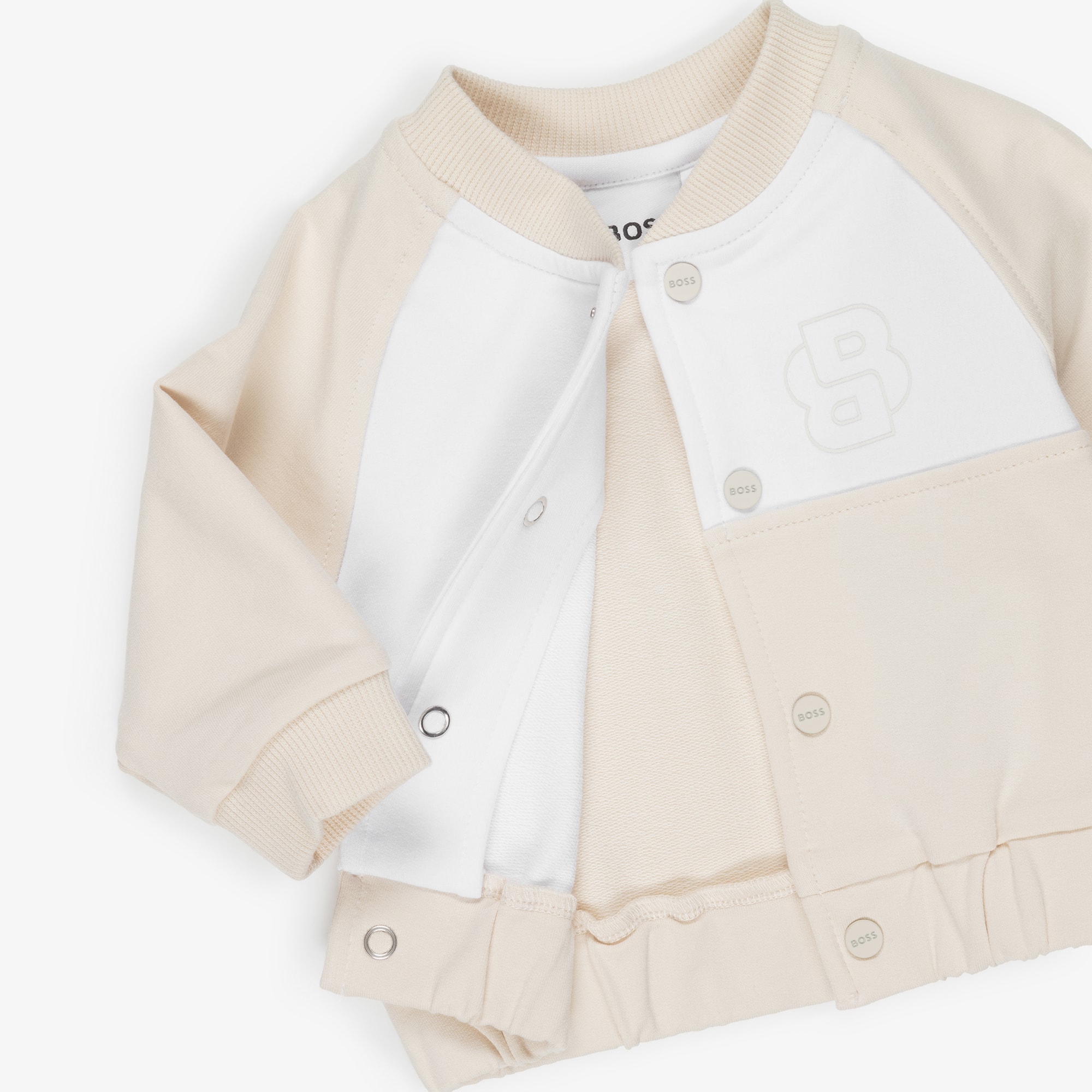 Baby Boys Pale Blue Cotton Double B Tracksuit Set - View 5