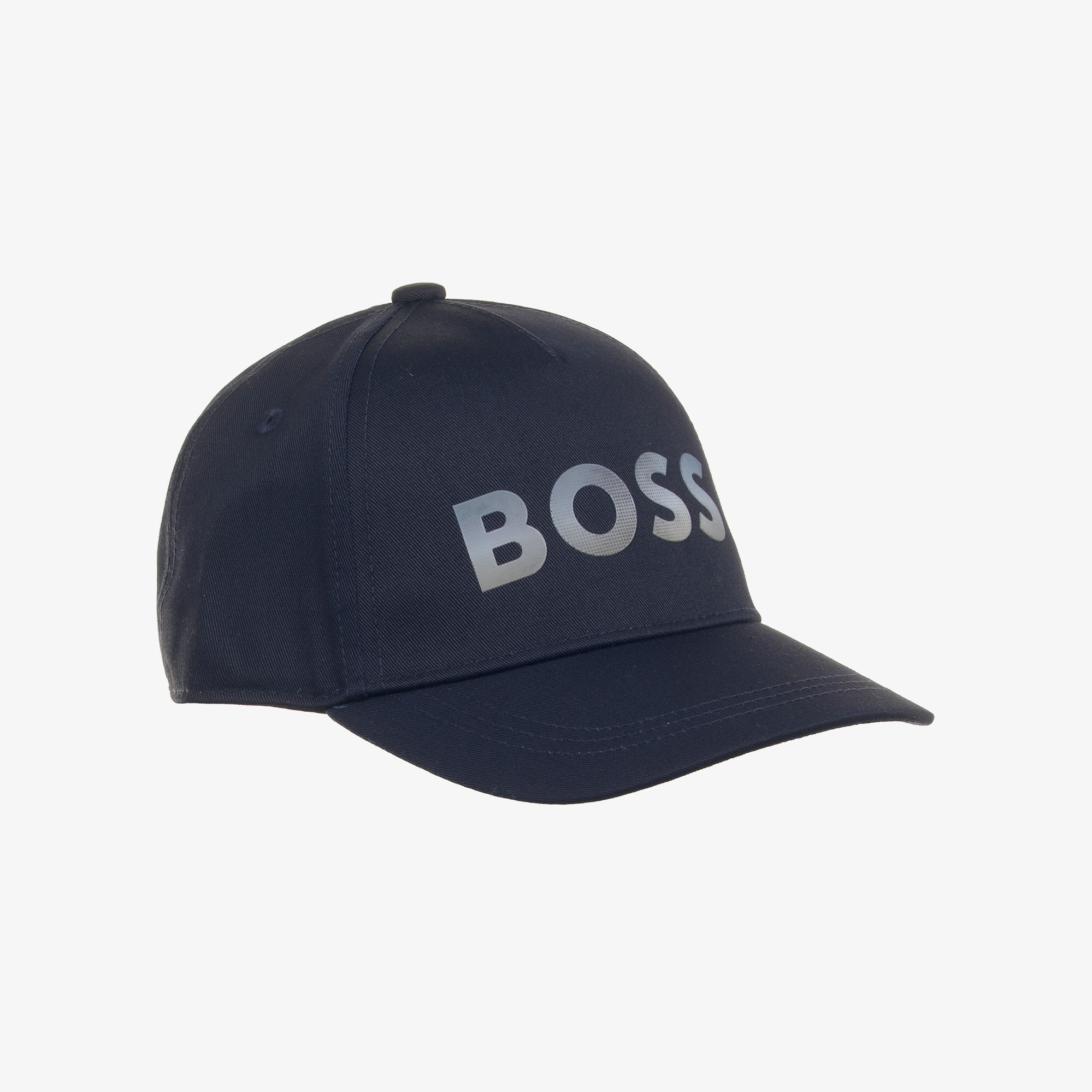 Boys Navy Blue Twill Ombré Logo Cap - View 1