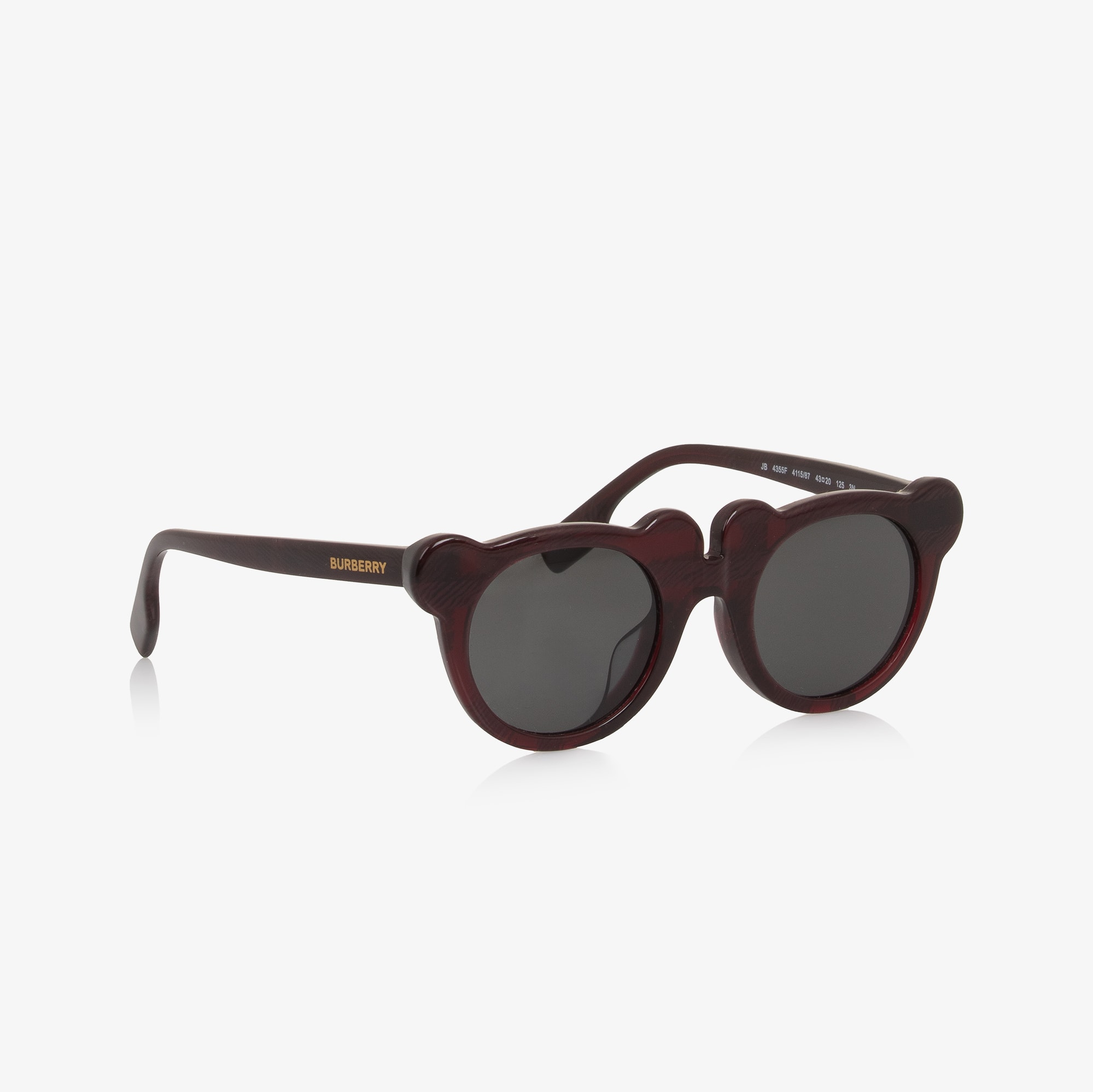 Dark Red Check Sunglasses (UVA/UVB) - View 1
