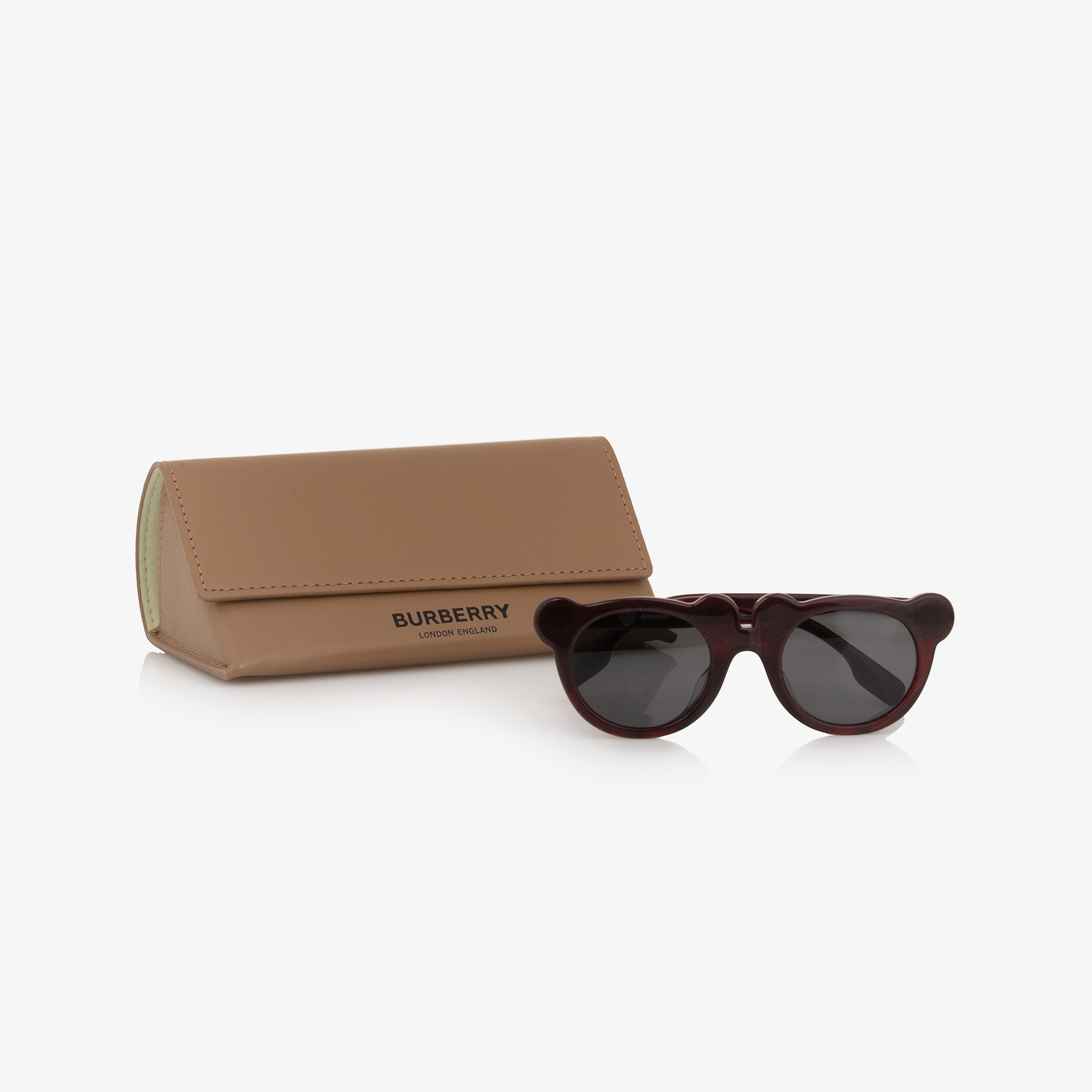 Dark Red Check Sunglasses (UVA/UVB) - View 2
