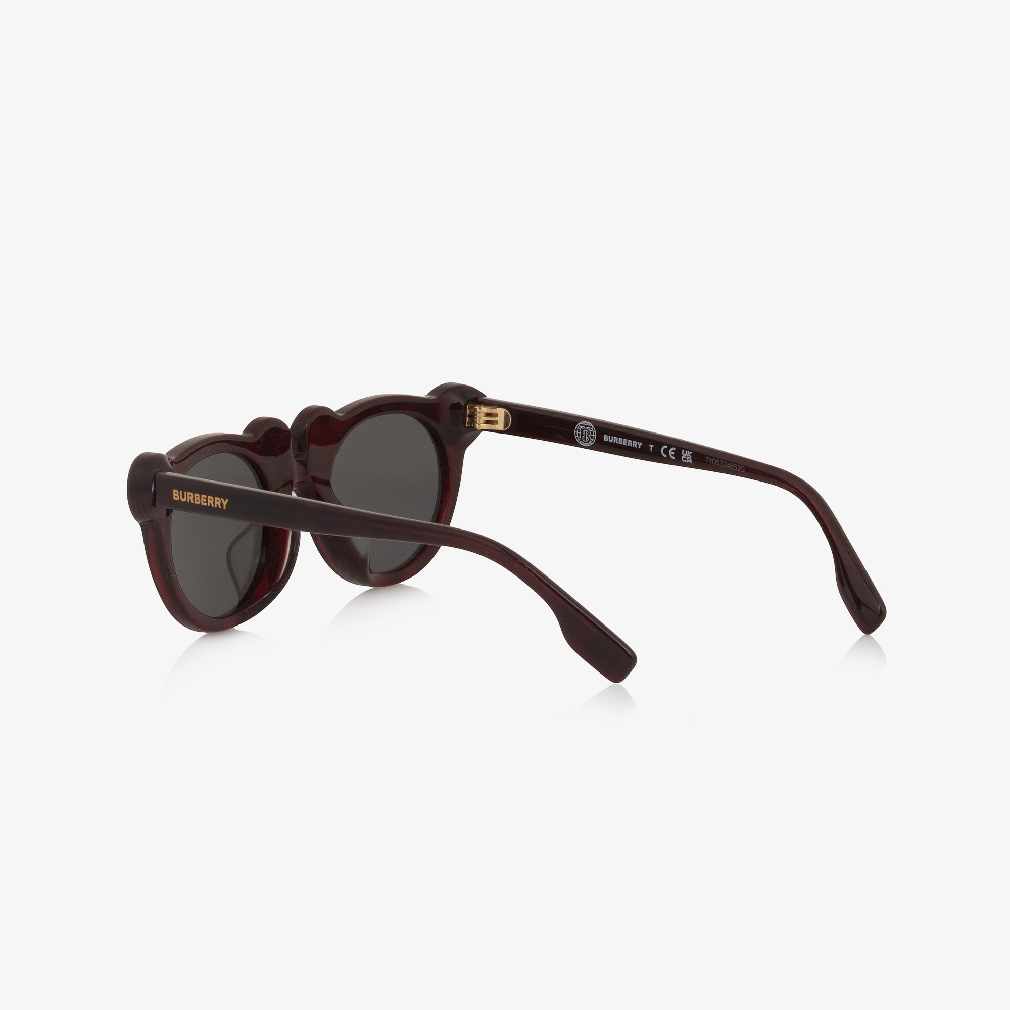 Dark Red Check Sunglasses (UVA/UVB) - View 3