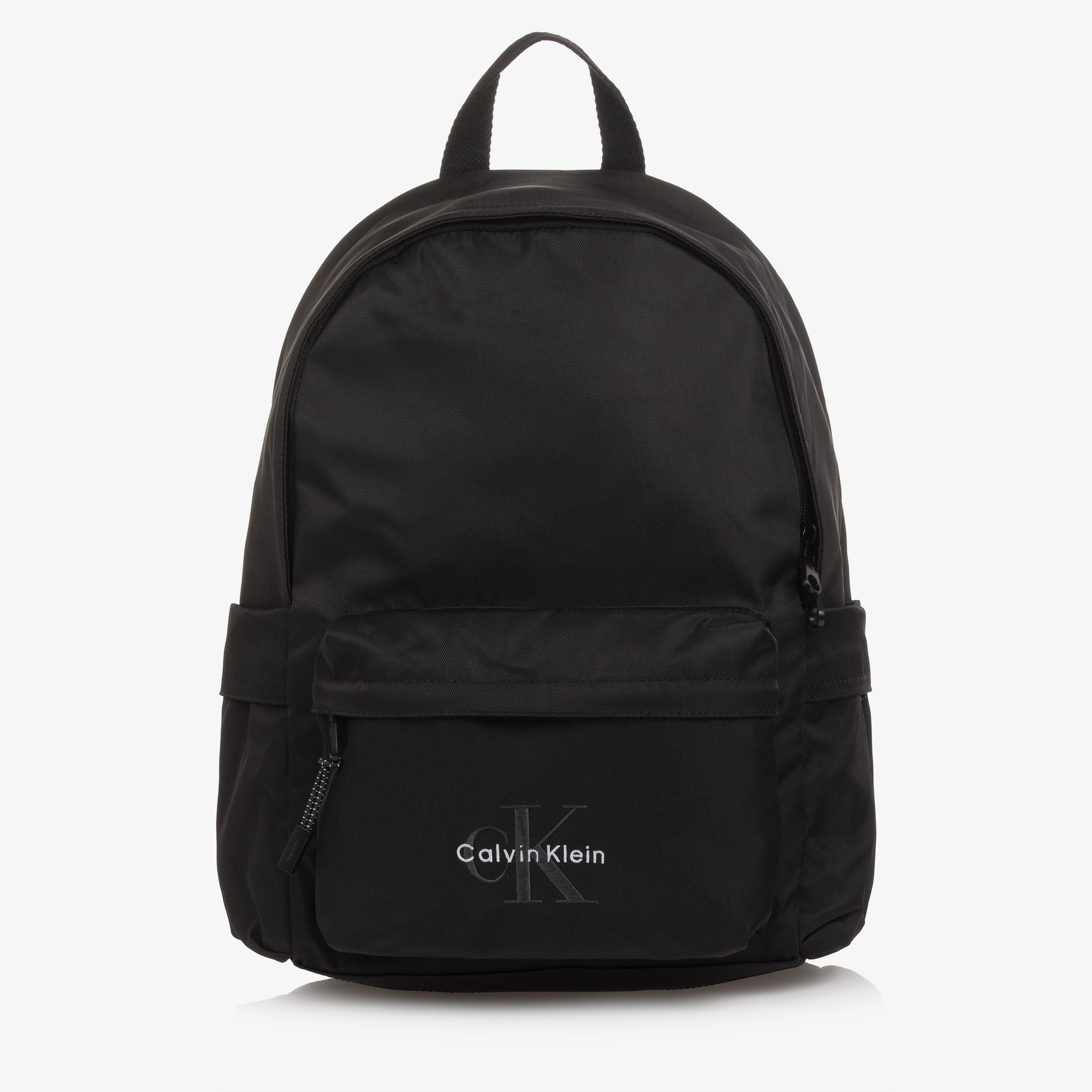 Black Canvas Backpack with Embroidered Logo (40cm) - View 1