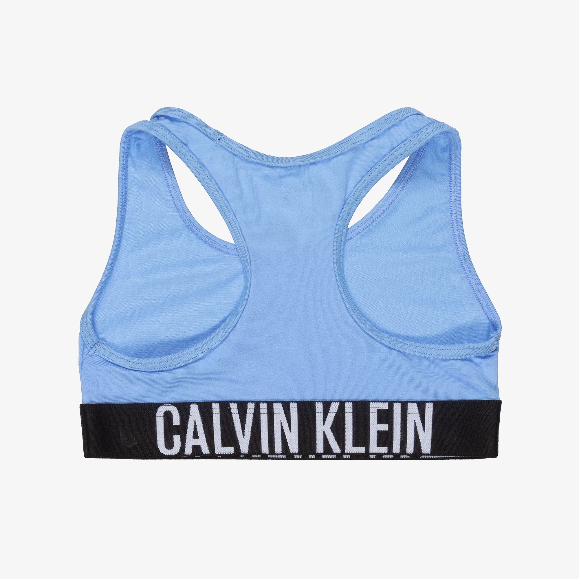 Girls White & Blue Cotton Cropped Tops (3 Pack) - View 3