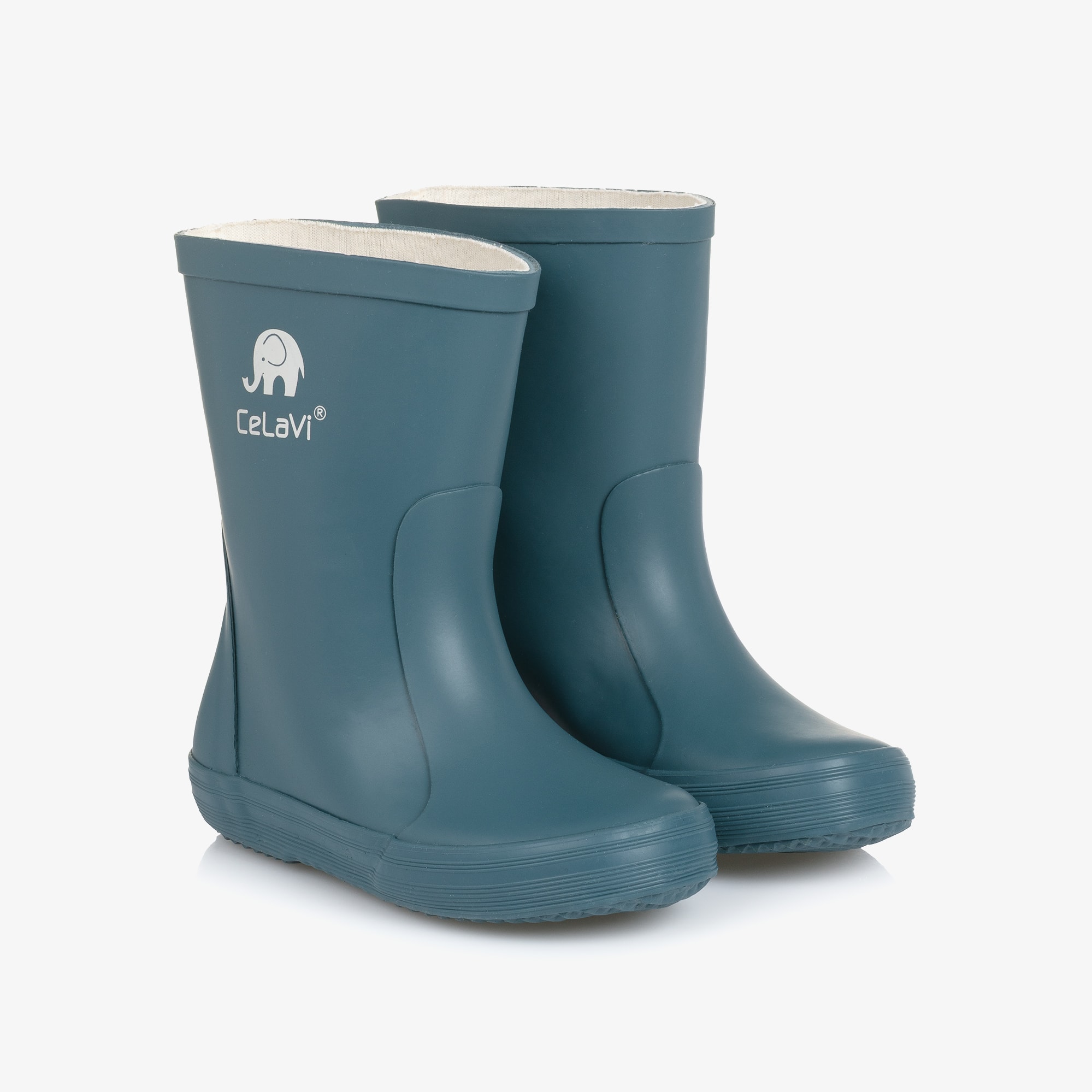 Teal Blue Rubber Rain Boots - View 1