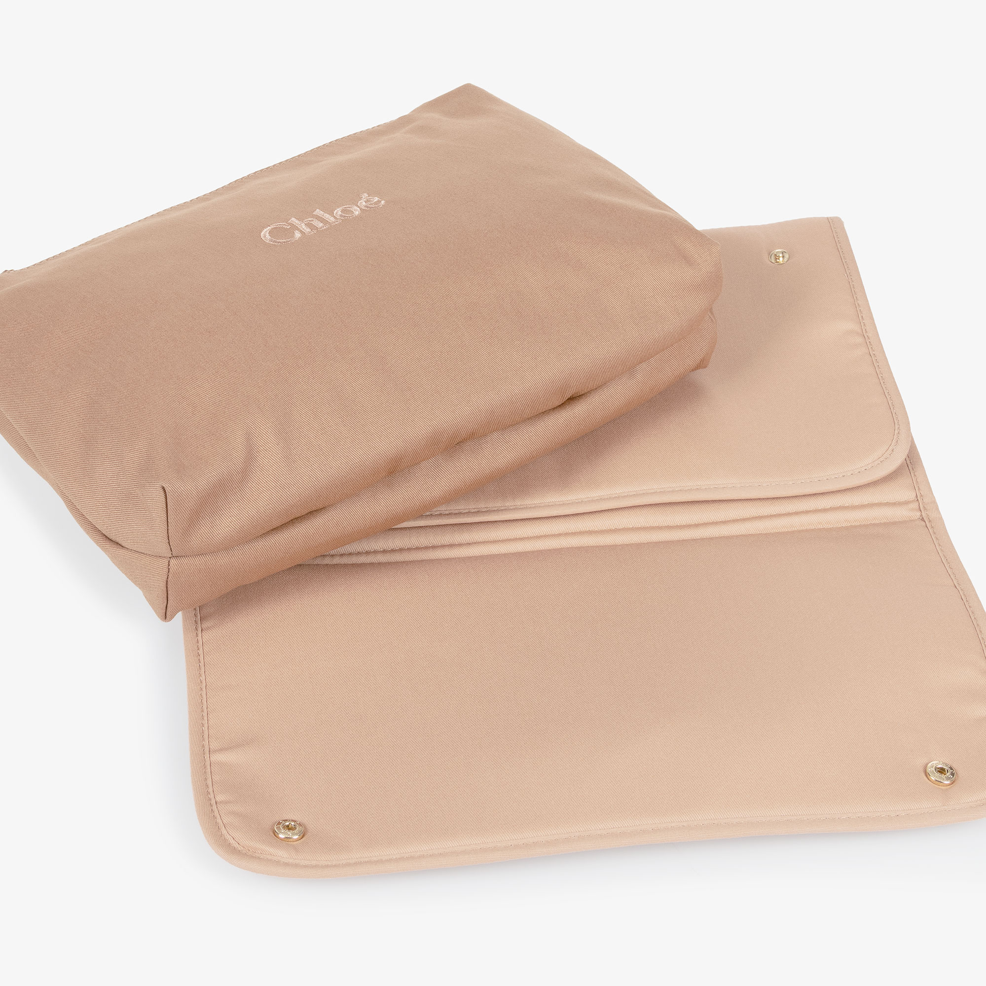 Beige Canvas Changing Bag with Pouch & Mat (41cm) - View 7