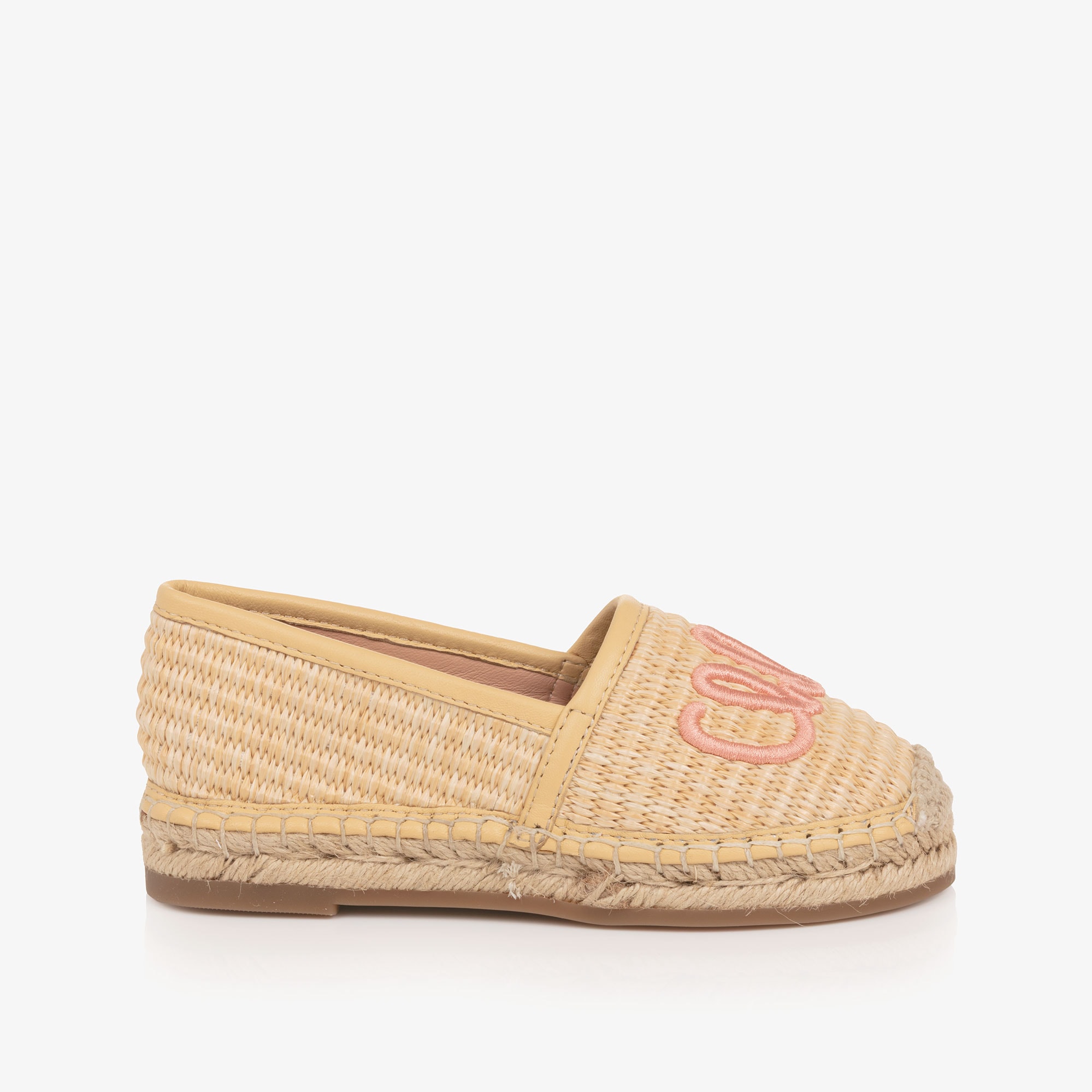Girls Beige Raffia Chloé Espadrilles - View 5