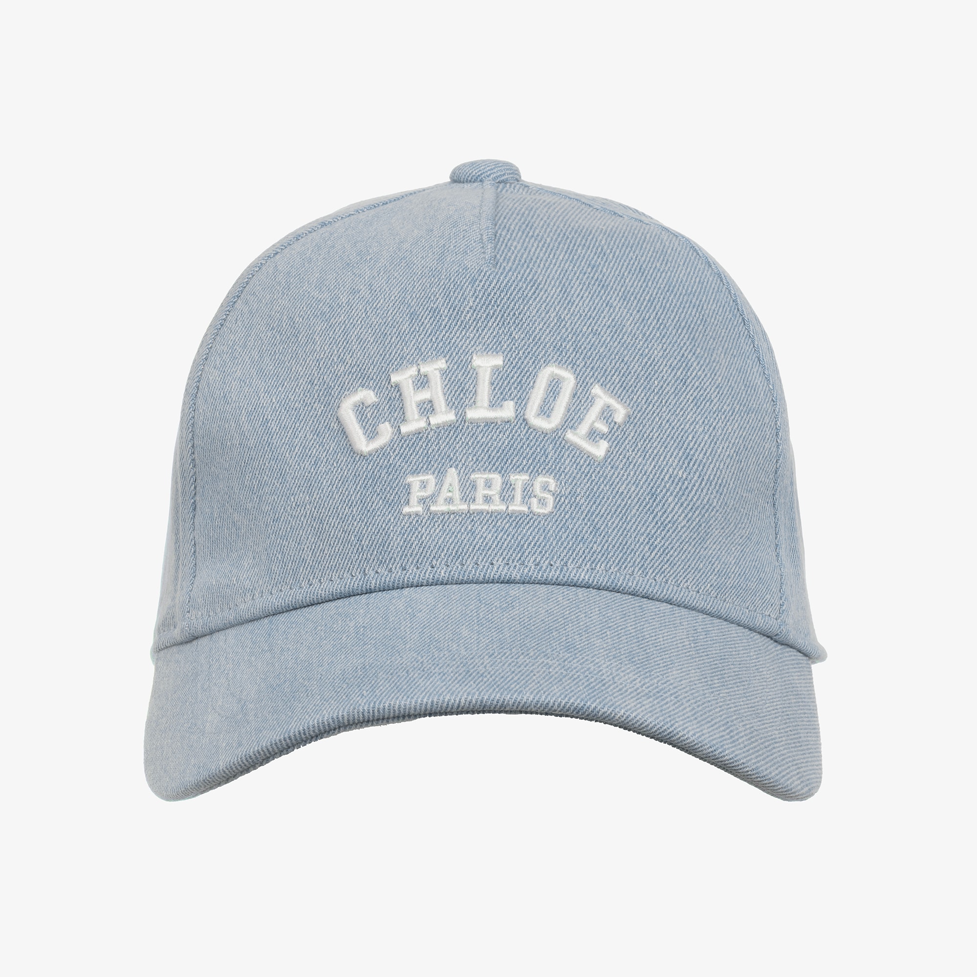 Girls Blue Denim Cap with Embroidered Logo - View 2