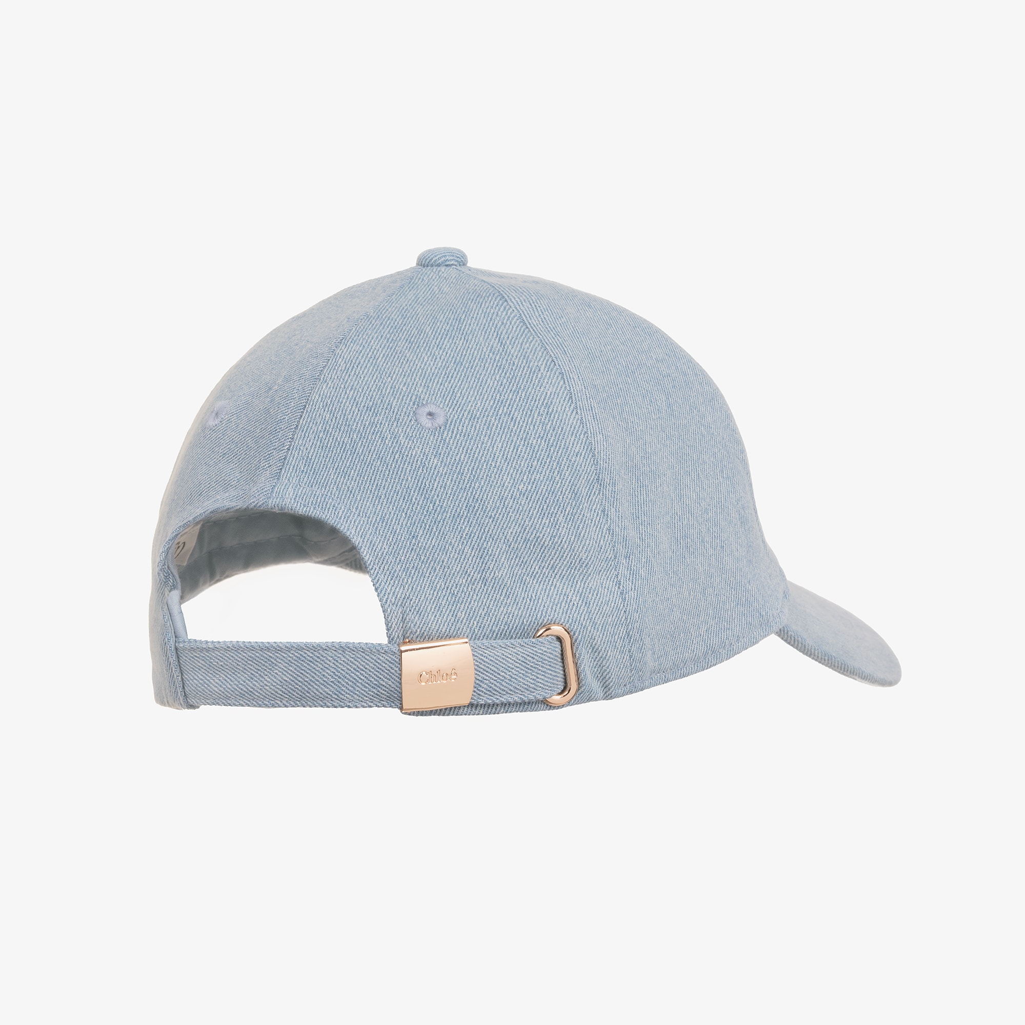 Girls Blue Denim Cap with Embroidered Logo - View 3