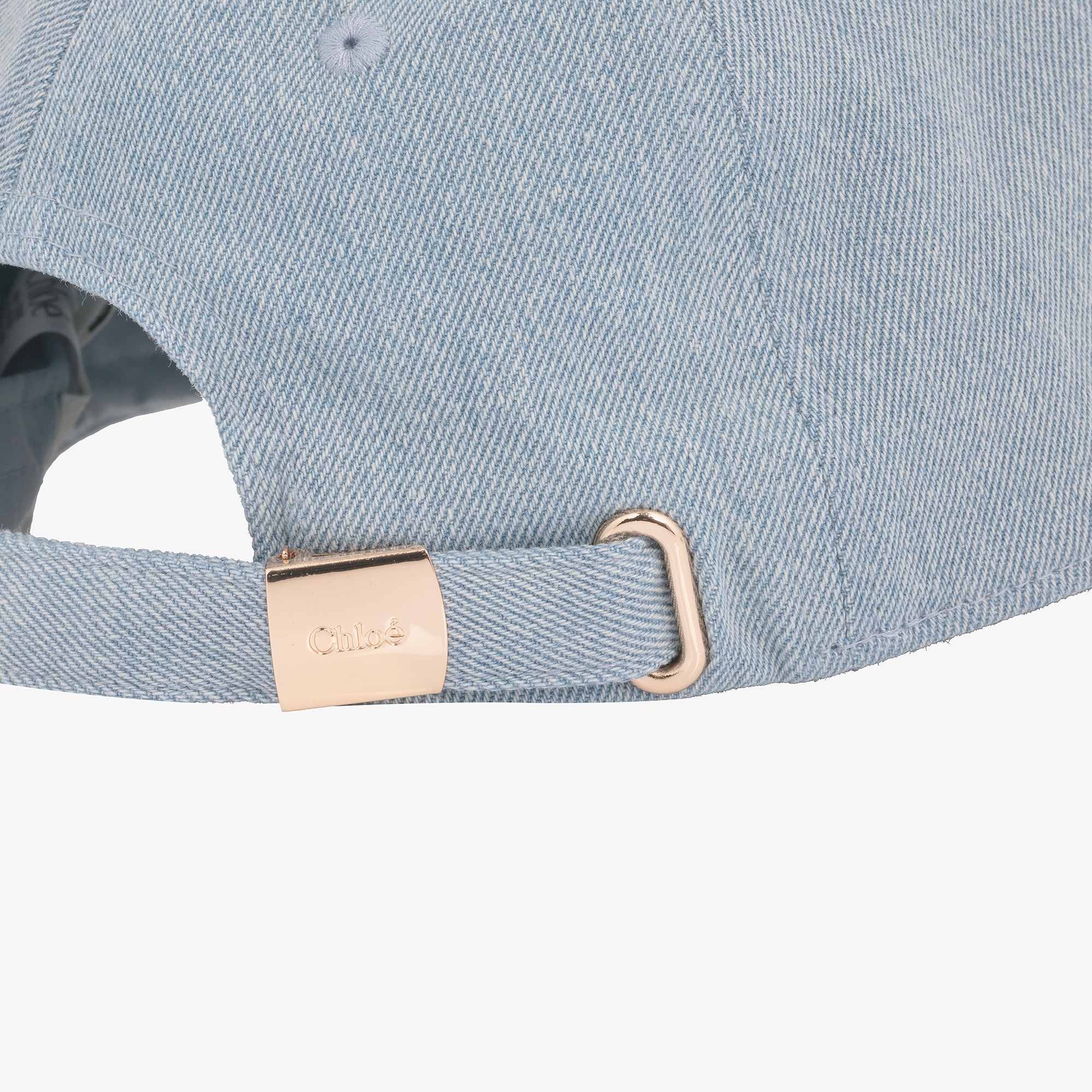 Girls Blue Denim Cap with Embroidered Logo - View 4