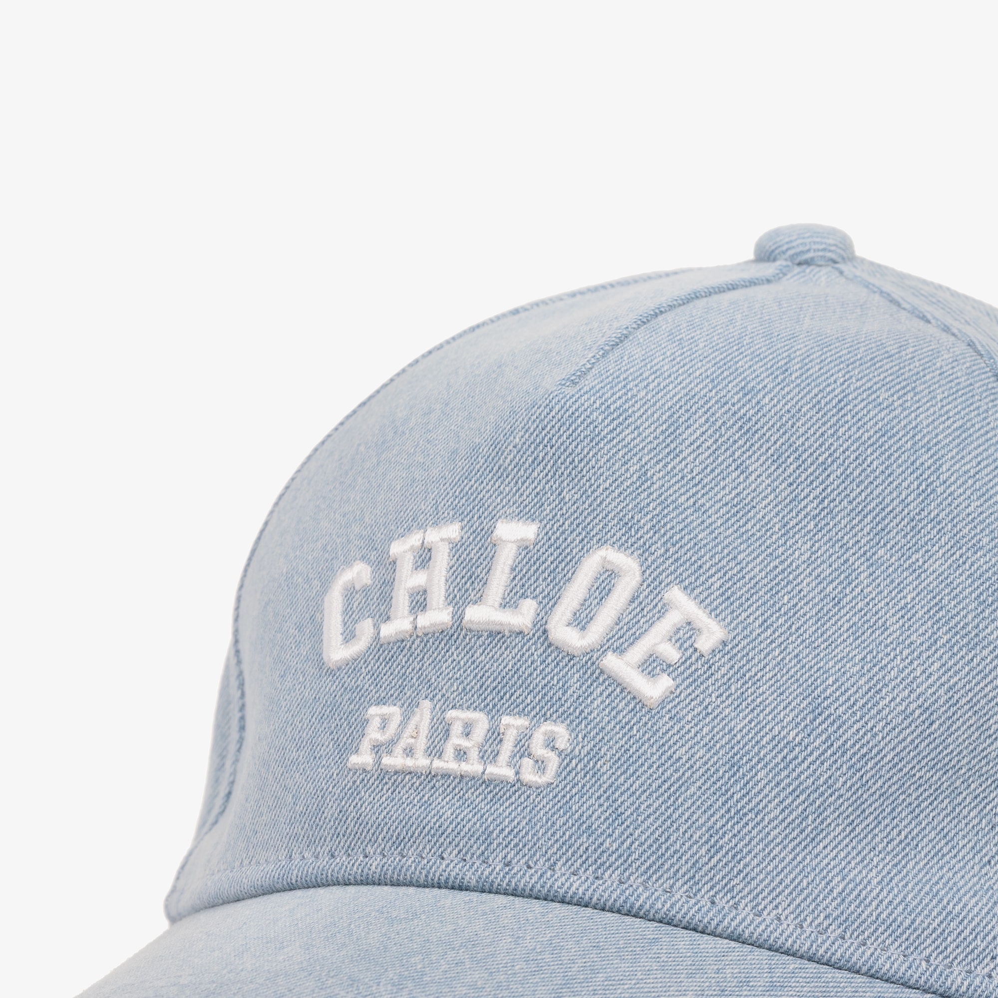 Girls Blue Denim Cap with Embroidered Logo - View 5