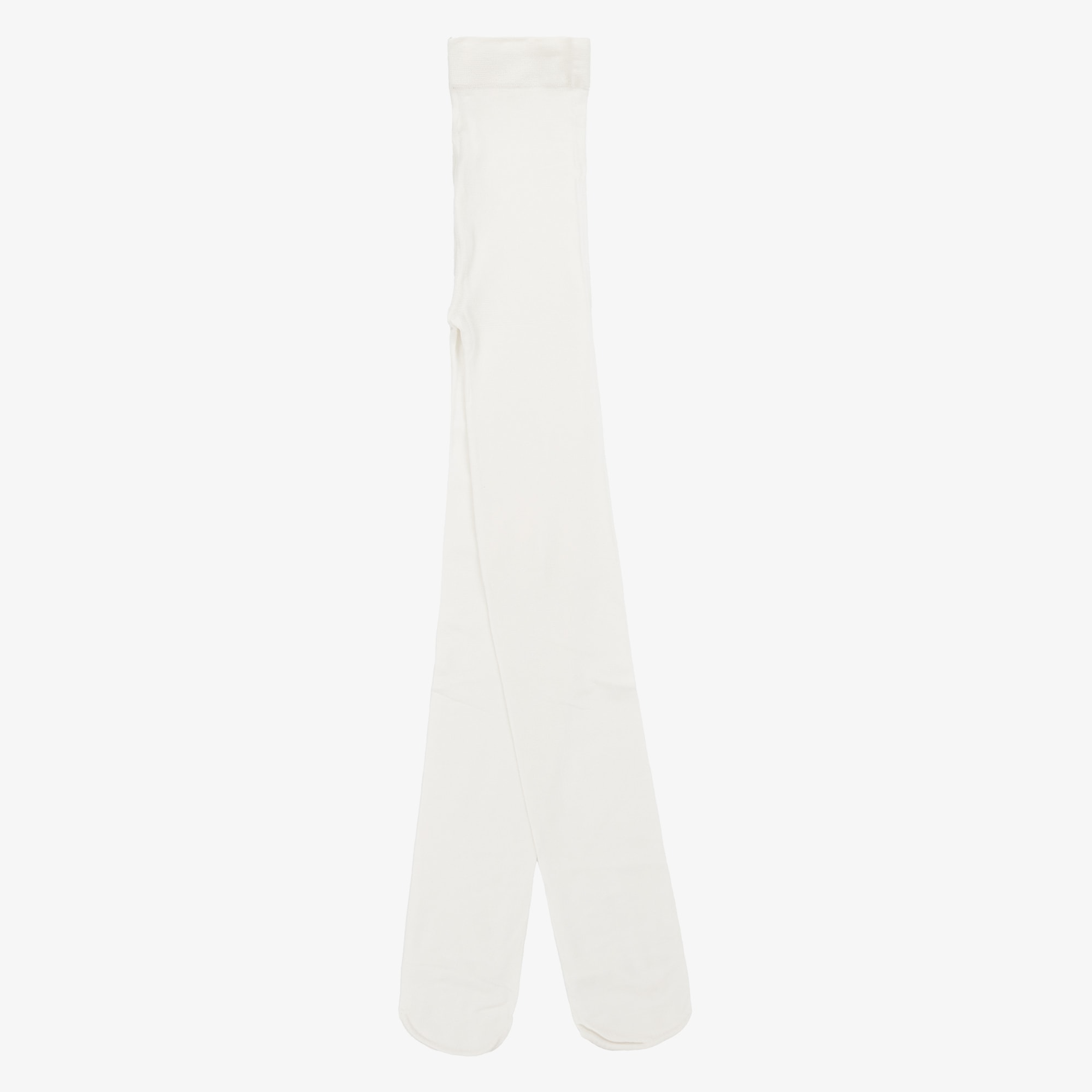 Girls Ivory Microfibre Opaque Tights - View 1
