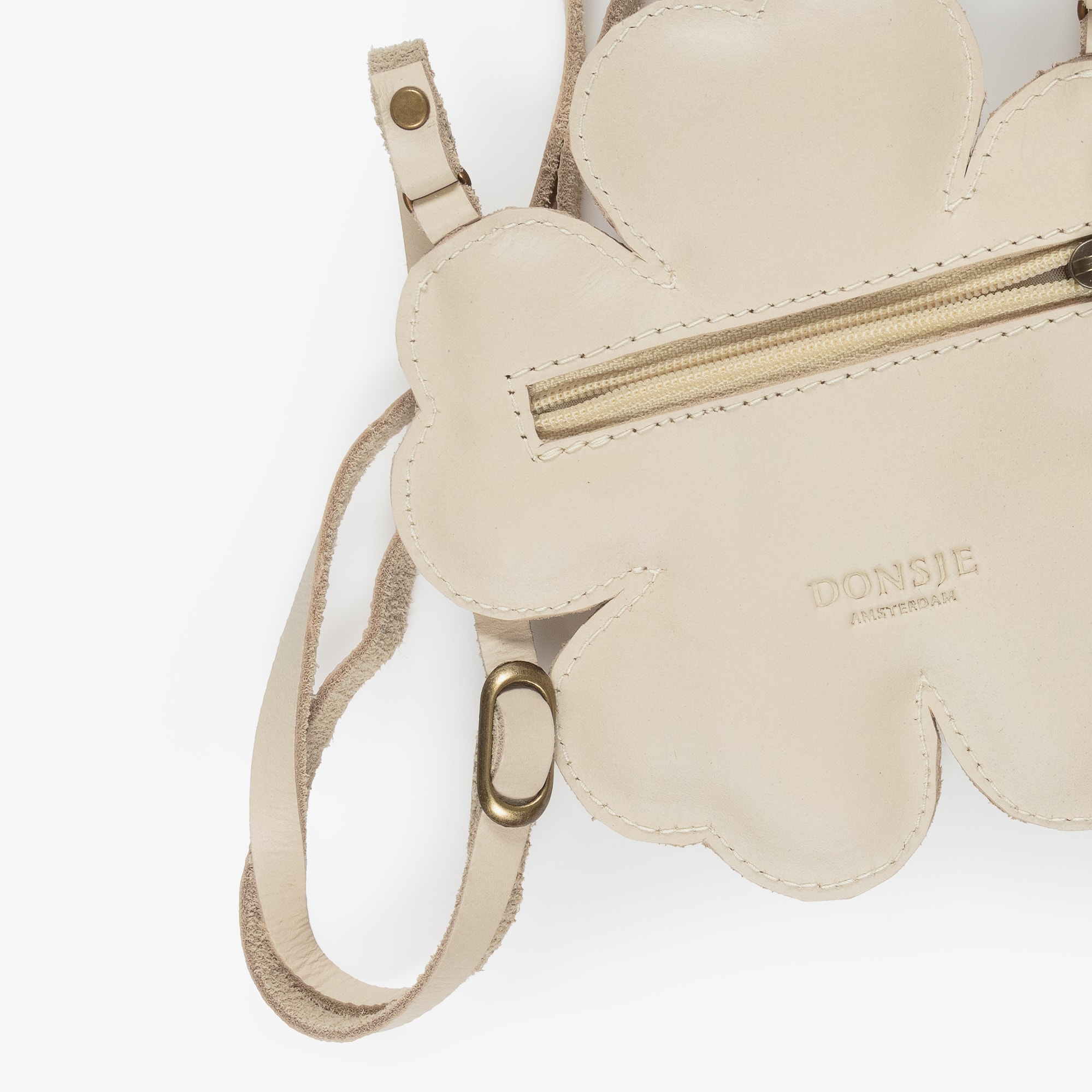 Girls Cream Leather Buttercup Purse (14cm) - View 5
