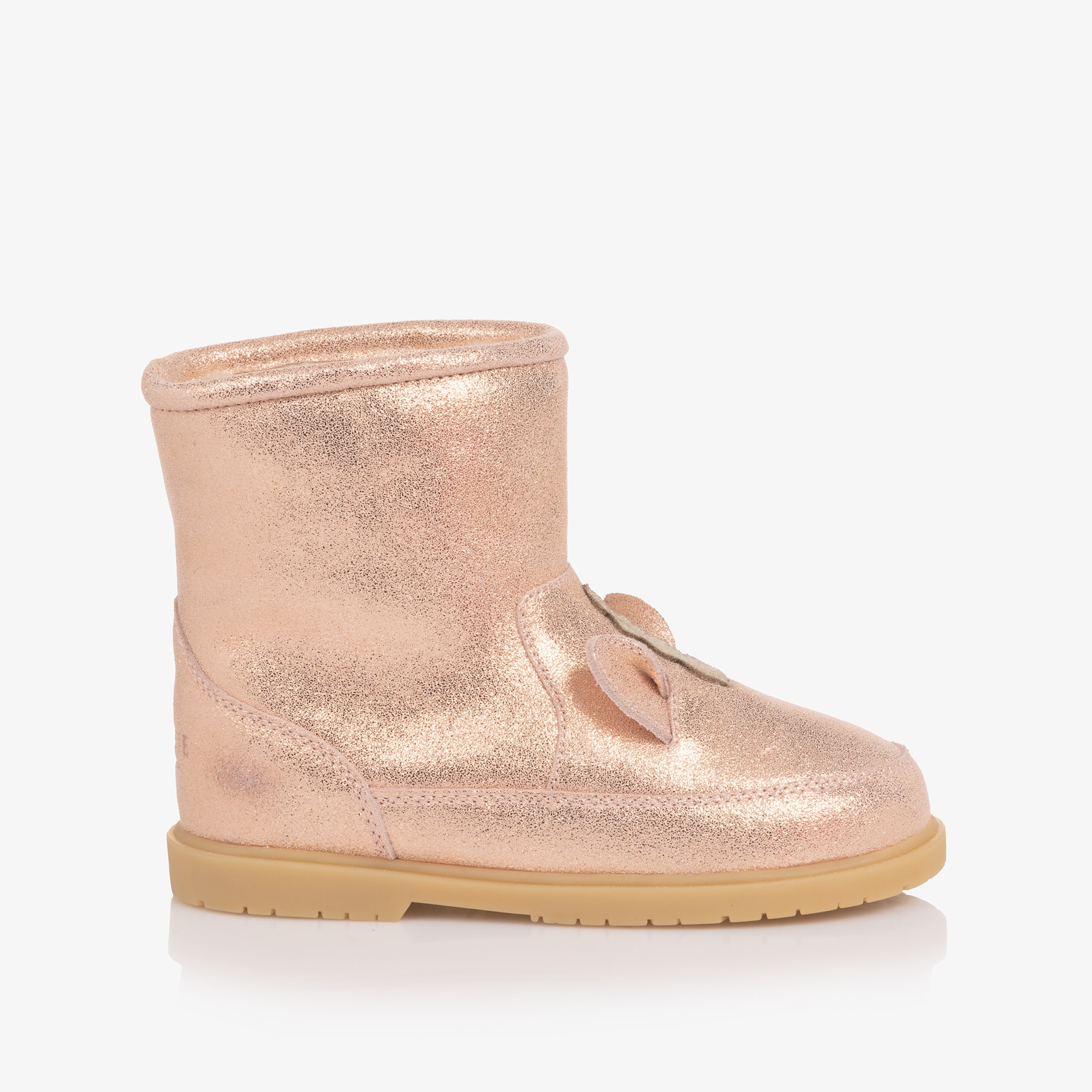 Girls Pink Metallic Leather Xelly Unicorn Boots - View 3