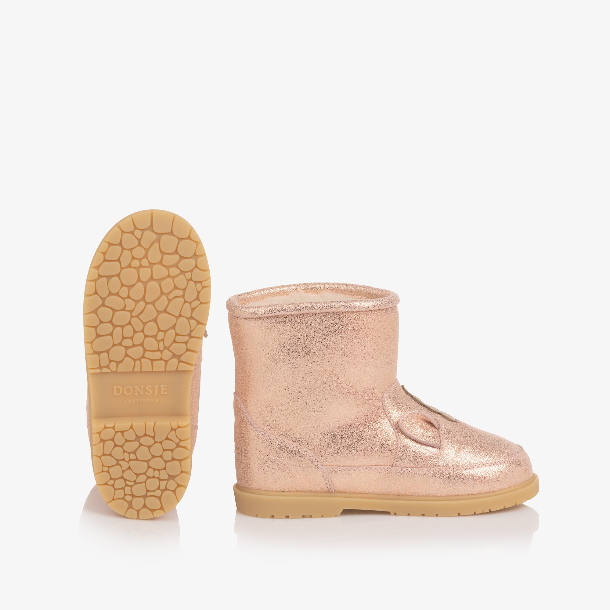 Girls Pink Metallic Leather Xelly Unicorn Boots - View 4