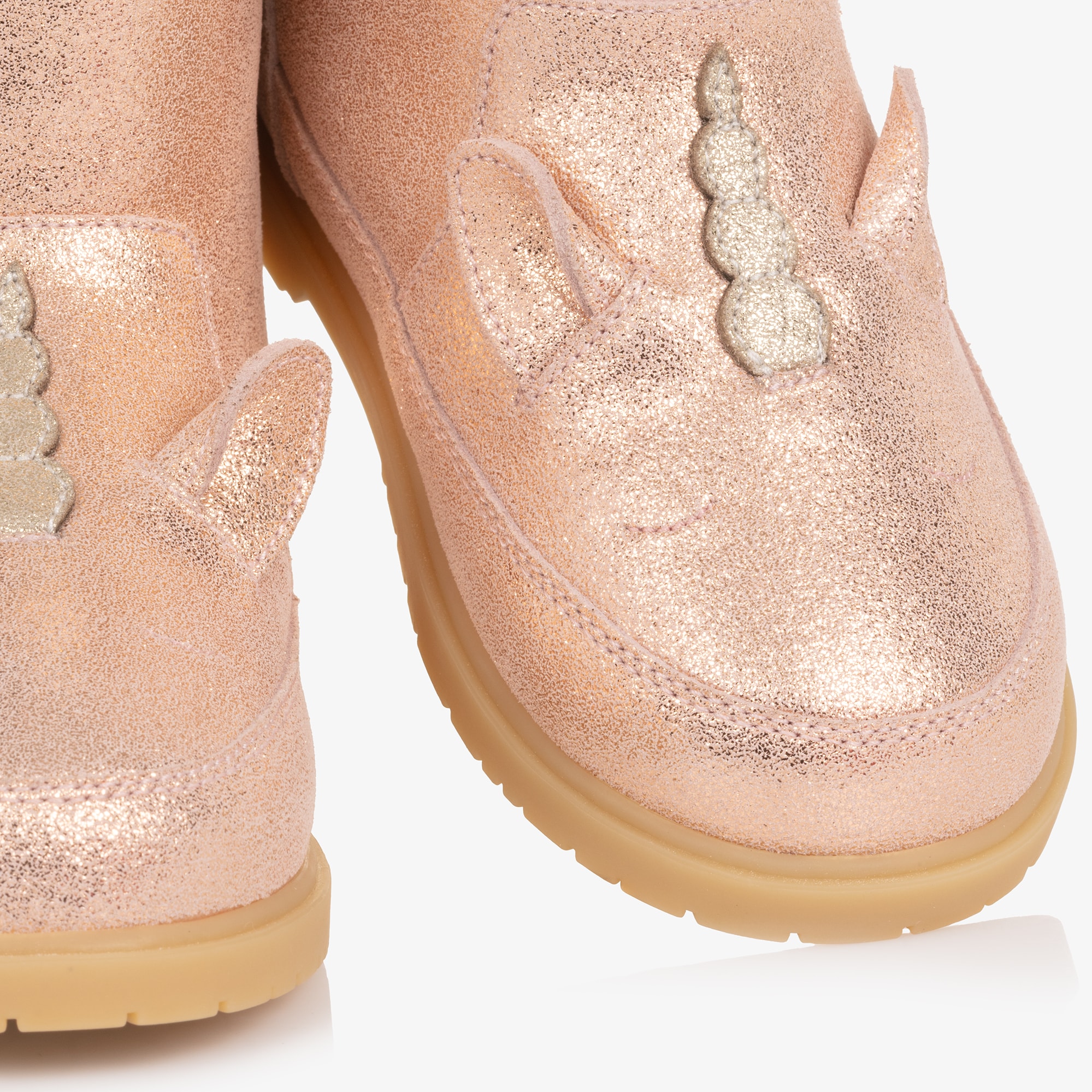 Girls Pink Metallic Leather Xelly Unicorn Boots - View 5