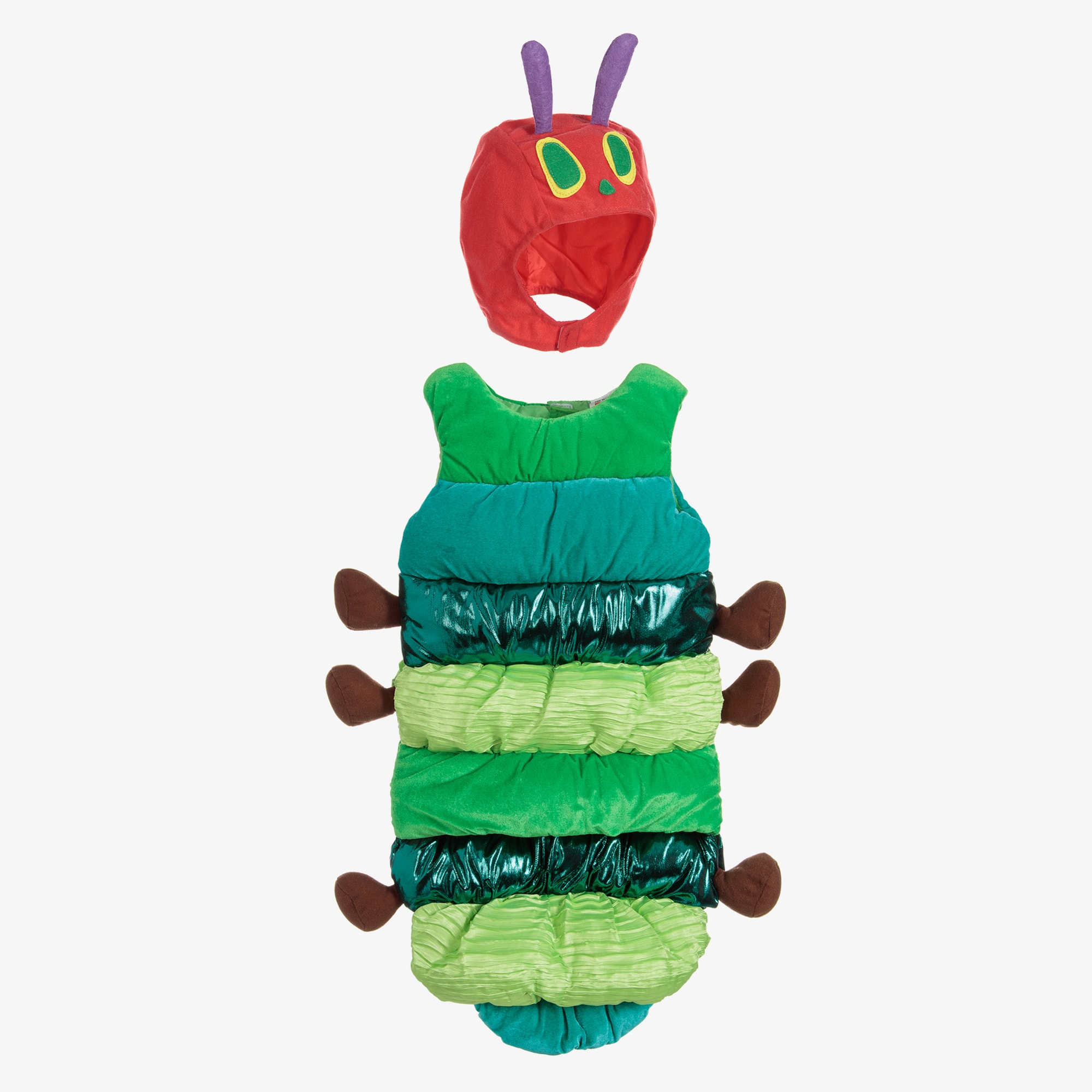 Playful Caterpillar Costume with Hood - View 1