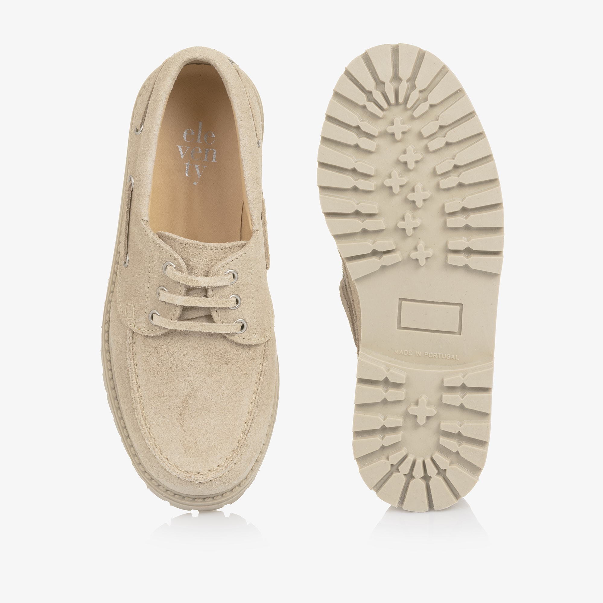 Beige Suede Leather Loafers - View 4