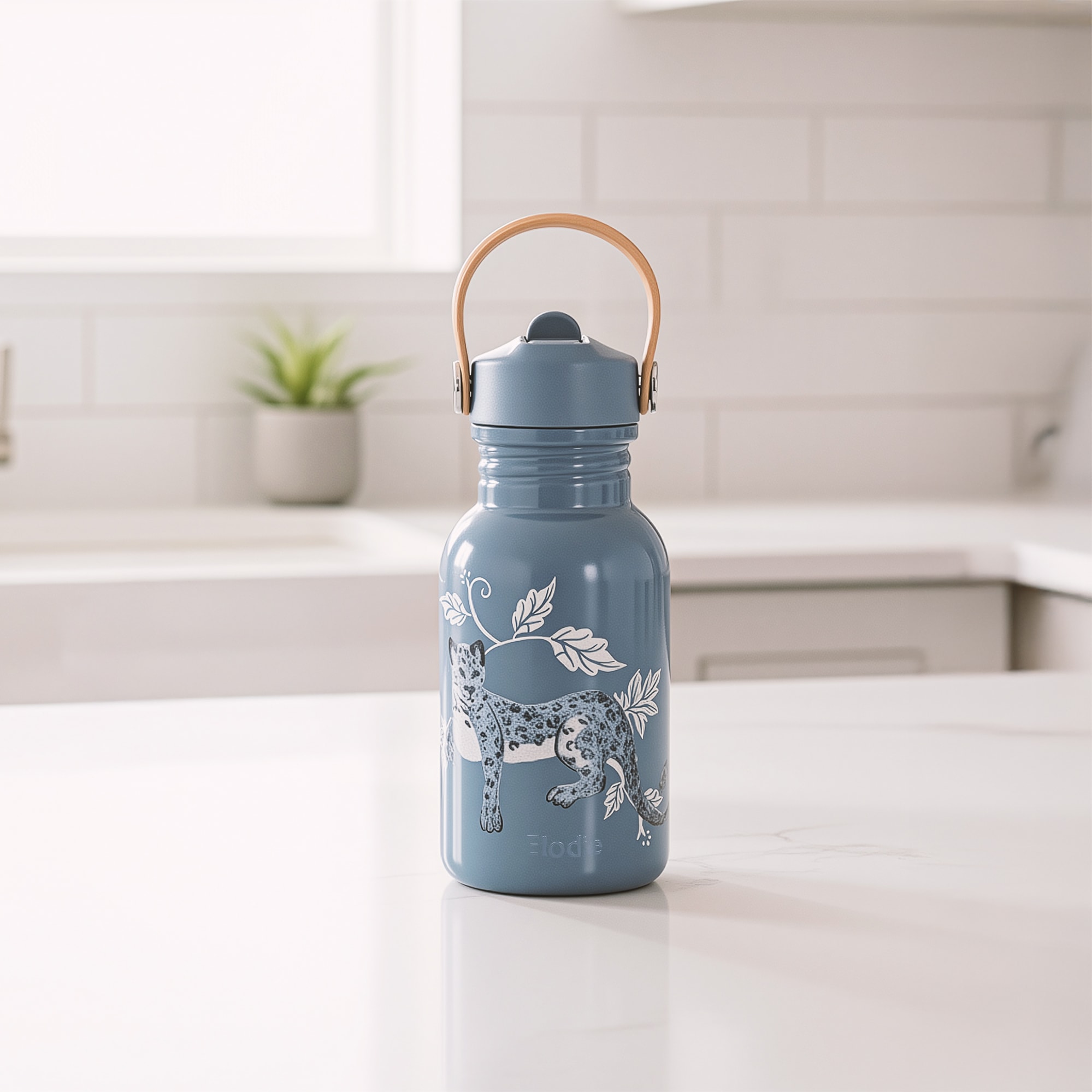 Blue Leopard Water Bottle (16cm) - View 2