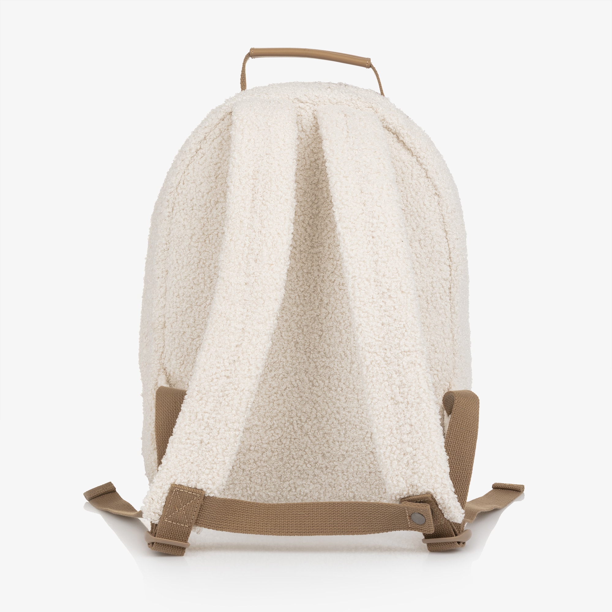 Ivory Bouclé Shell Pocket Backpack (36cm) - View 4