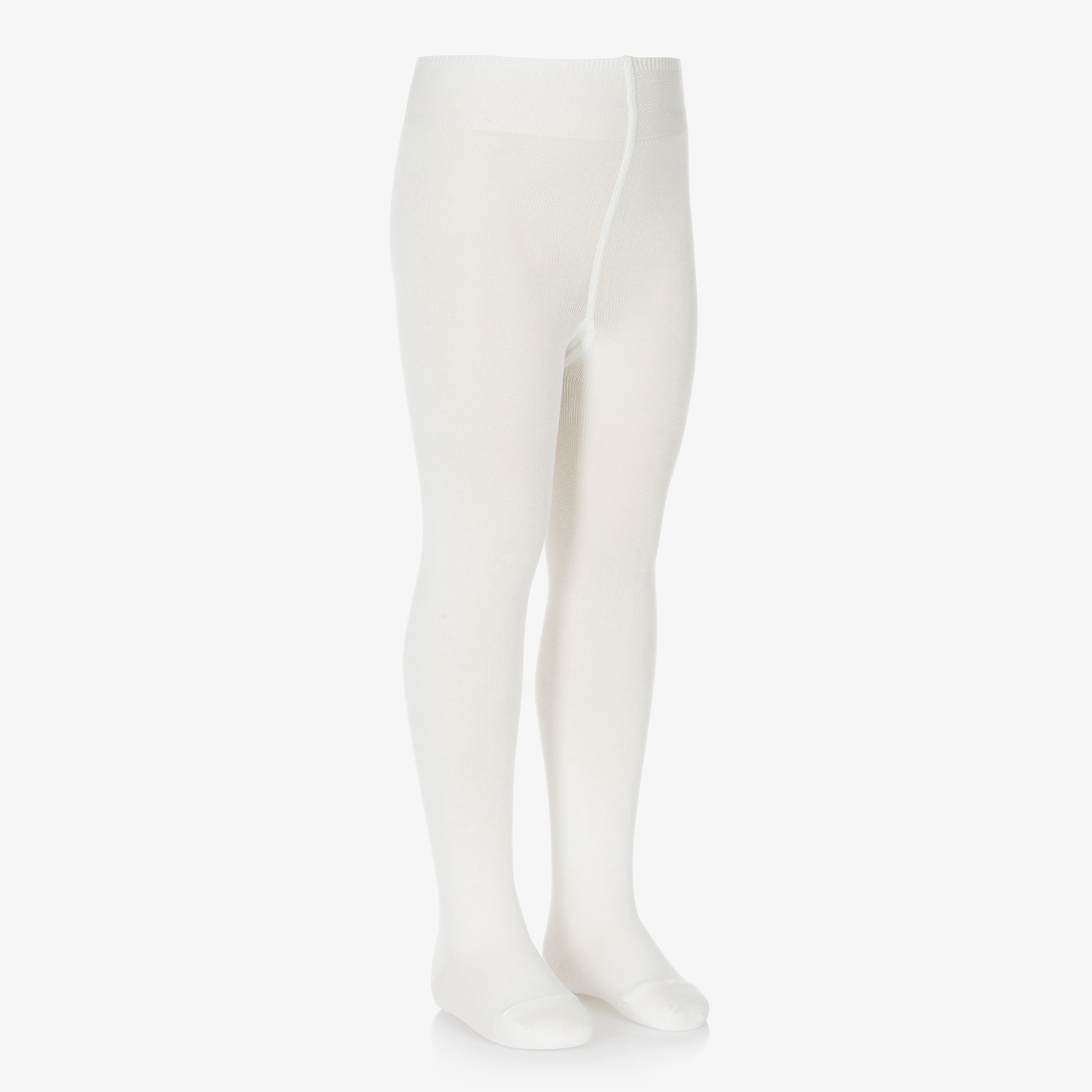 Ivory Sustainable Cotton Tights - View 3