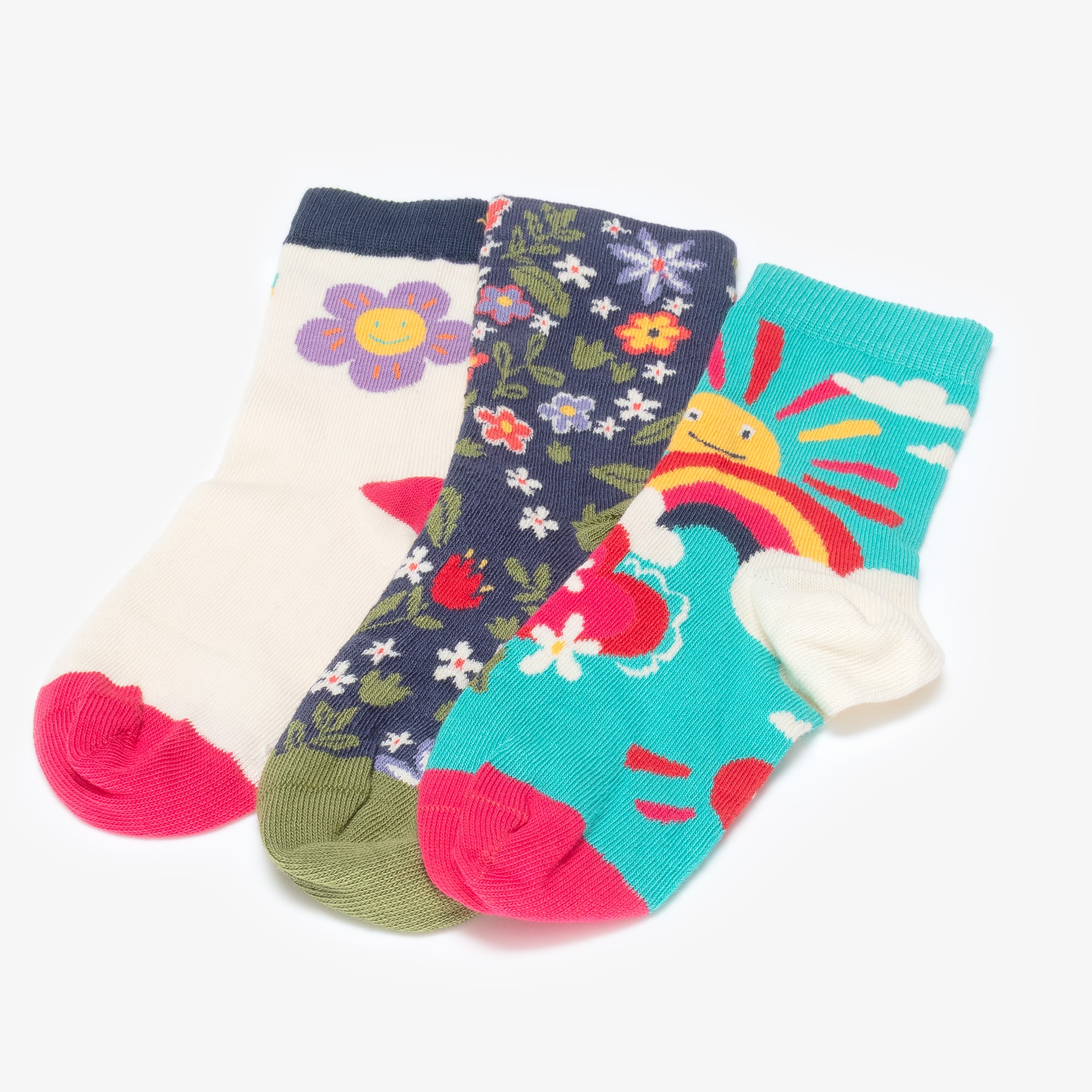 Boys Organic Cotton Socks (3 Pack) - View 4