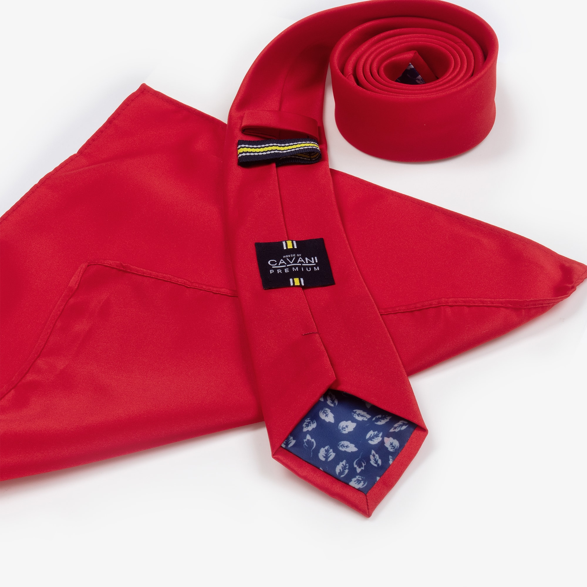 Boys Red Satin Tie Set - View 4