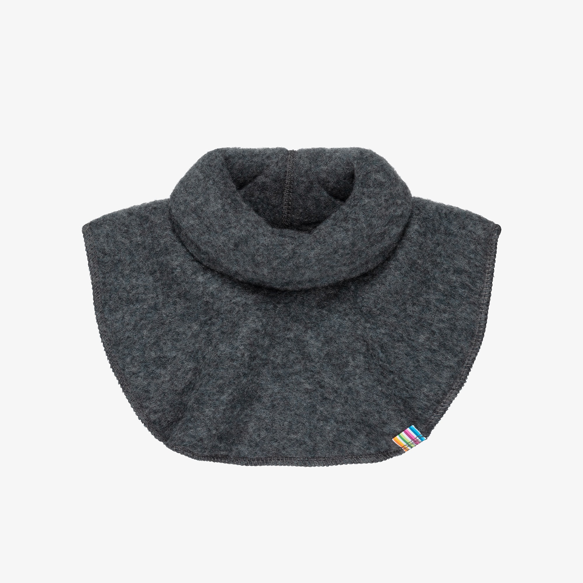 Grey Merino Wool Roll Neck Snood - View 1