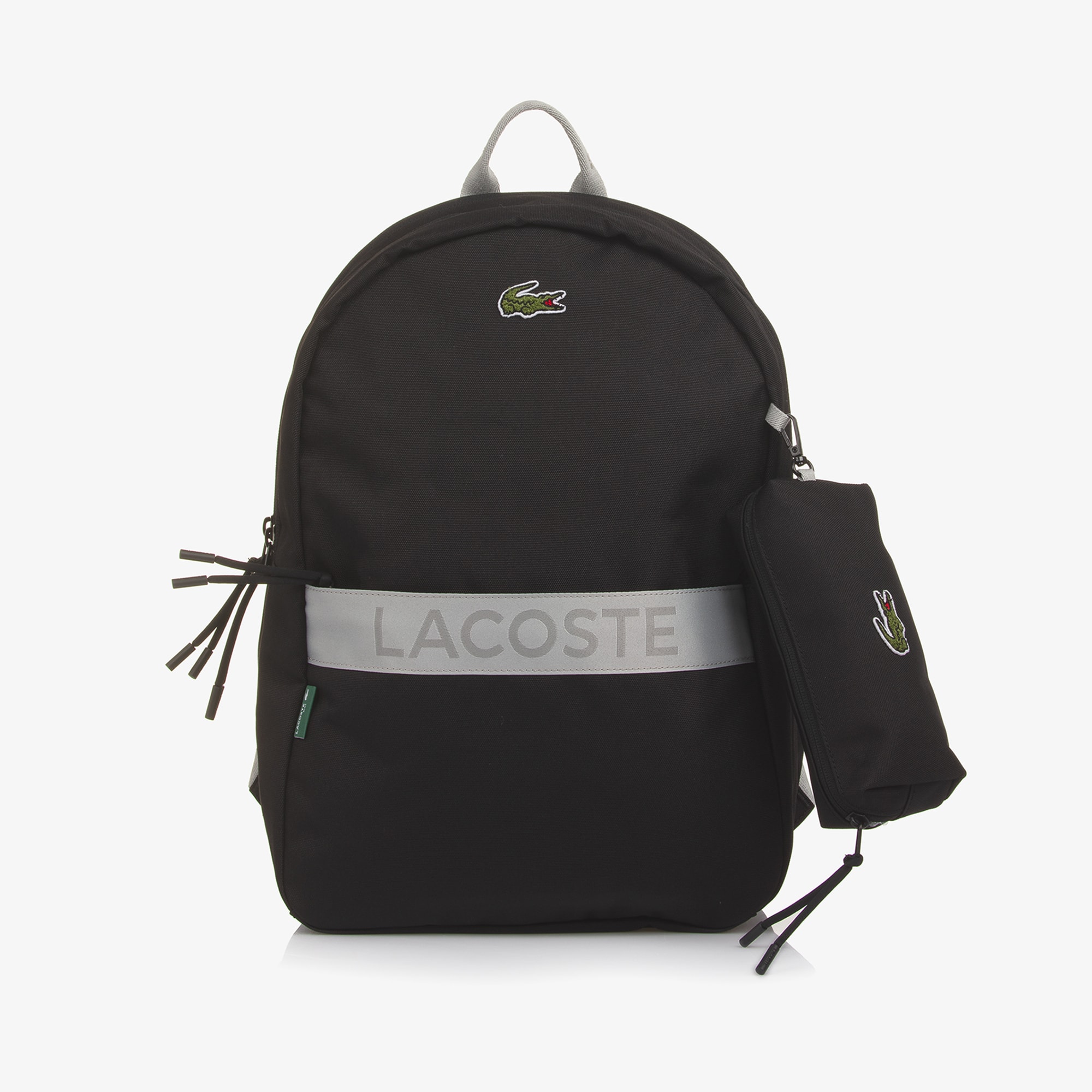 Black Canvas Logo Backpack & Pencil Case (42cm) - View 1