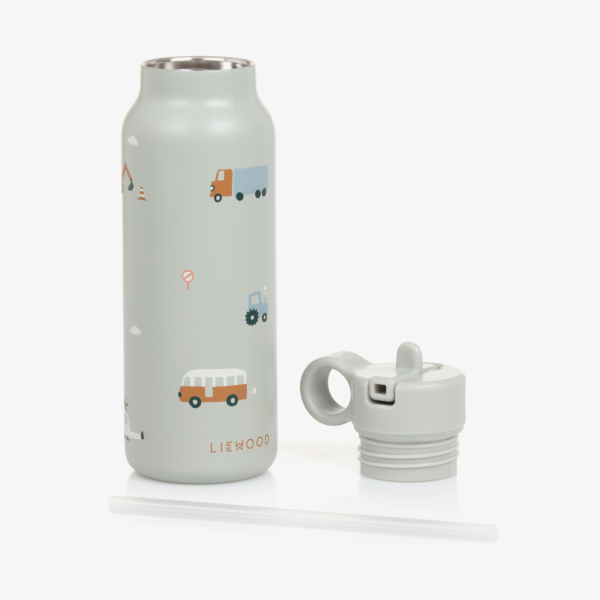 Beige Safari Animals Water Bottle (19cm) - View 6