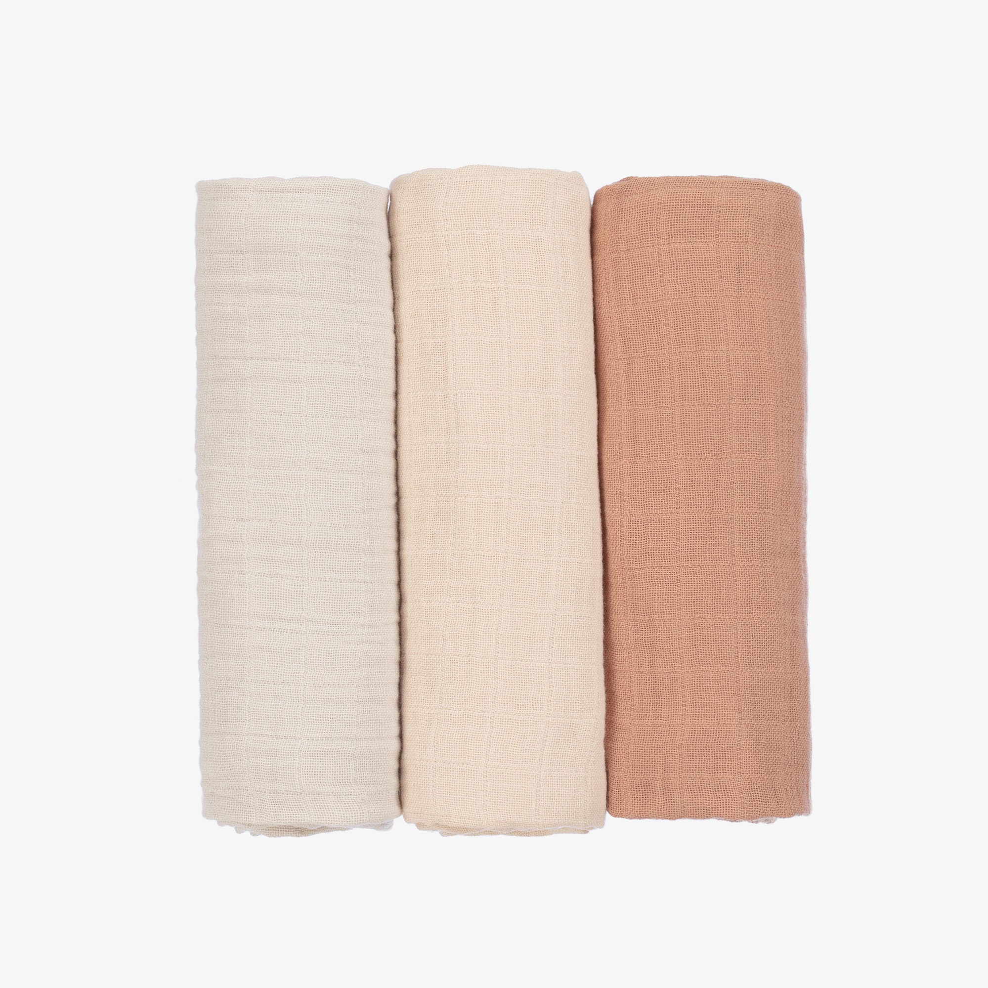 Blue & Beige Cotton Muslins (3 Pack) - View 1