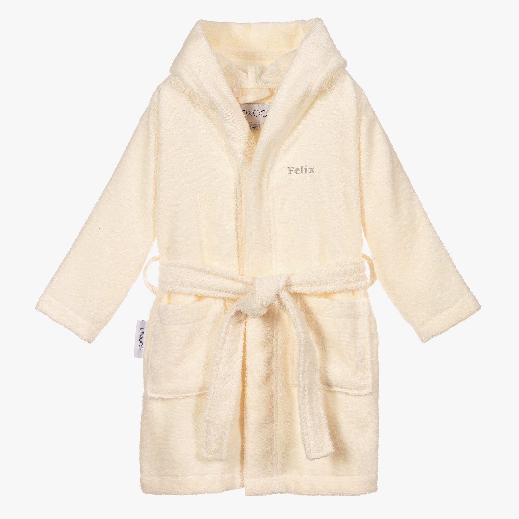 Personalised Ivory Panda Towelling Bathrobe - View 3